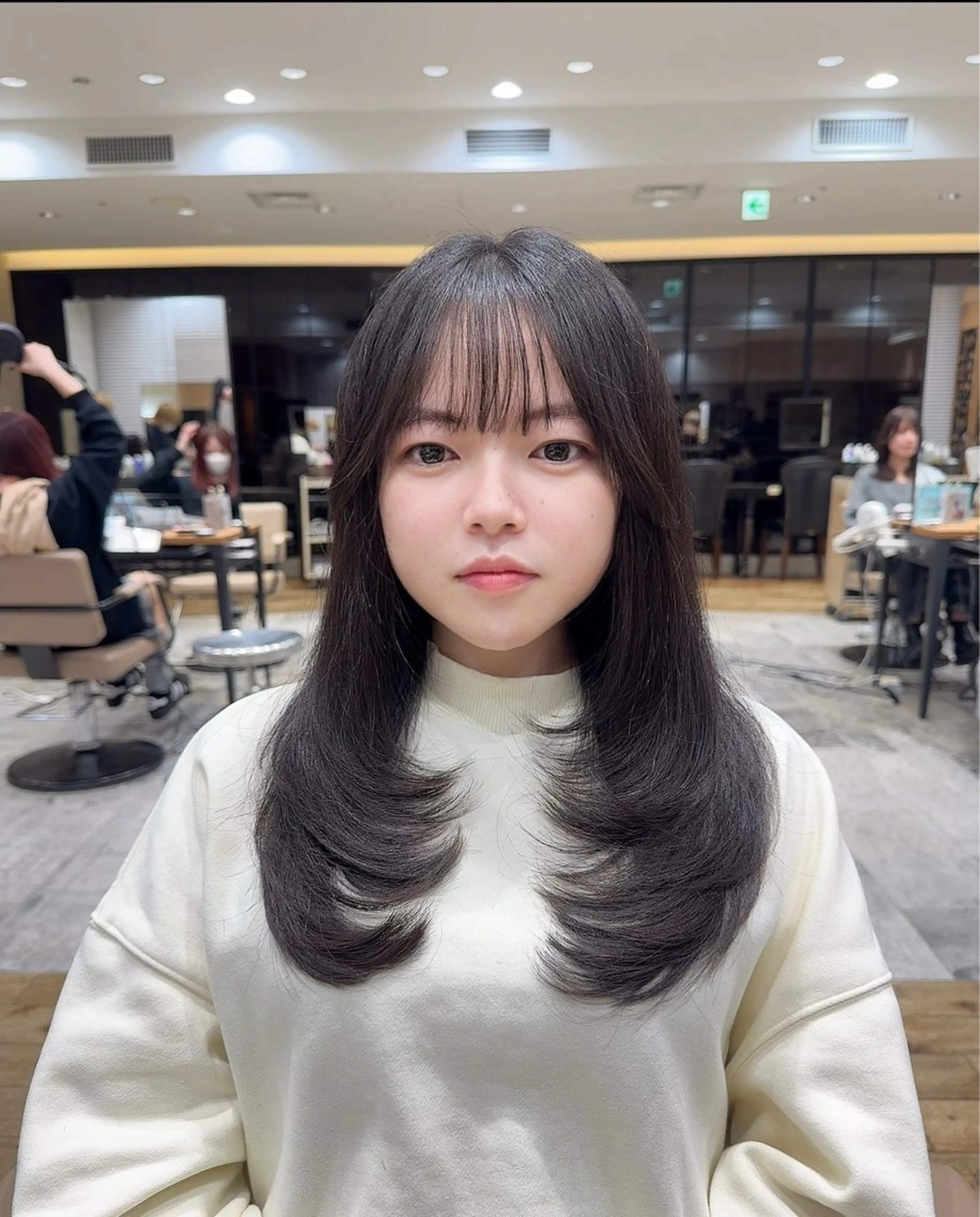 ロング カット ヘアカラー トリートメント 新宿/レイヤー 顔周りカット溝手優太のヘアスタイル