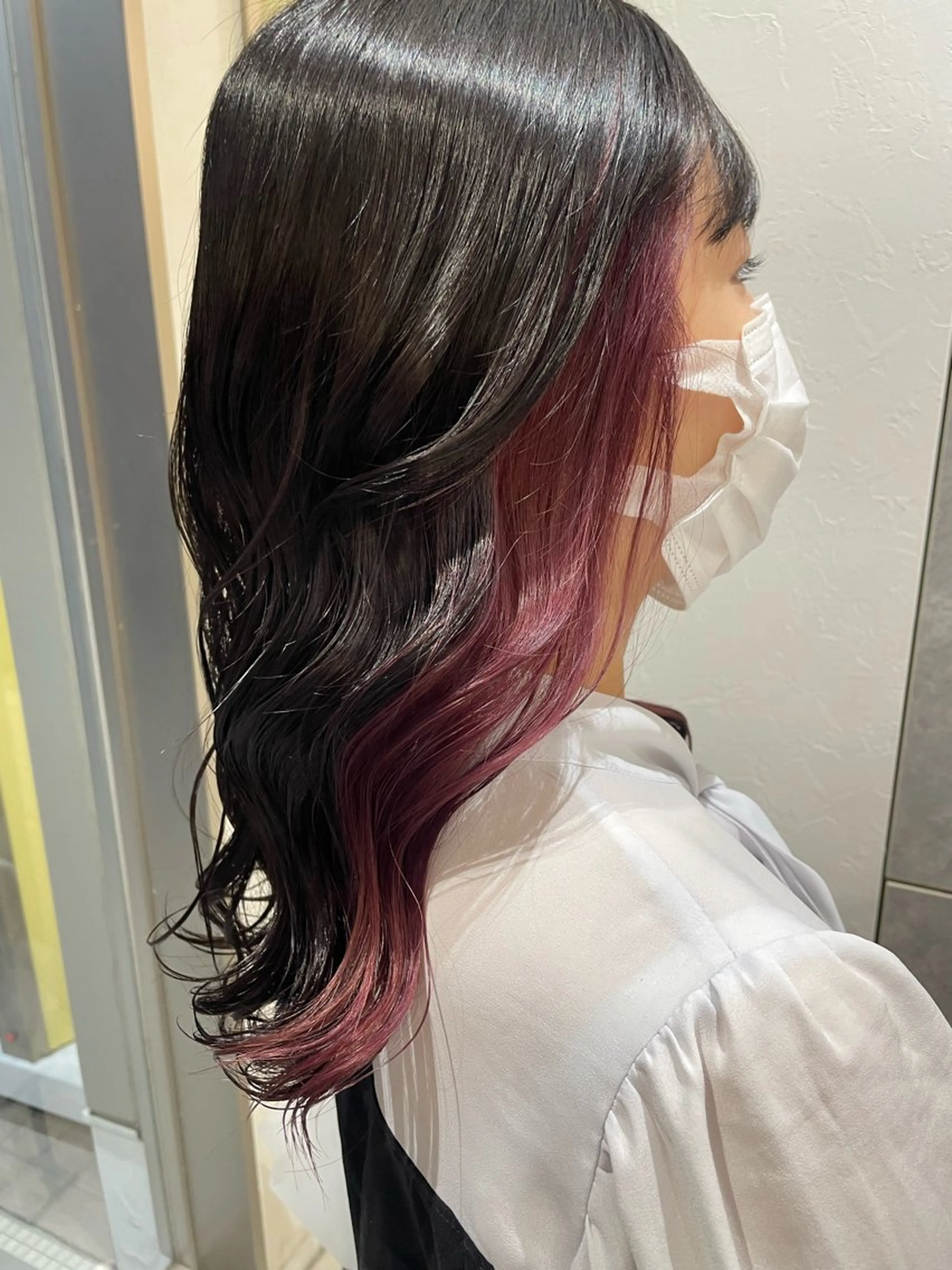 セミロング ヘアカラー 顔まわり/インナー カラー/　syuriのヘアスタイル