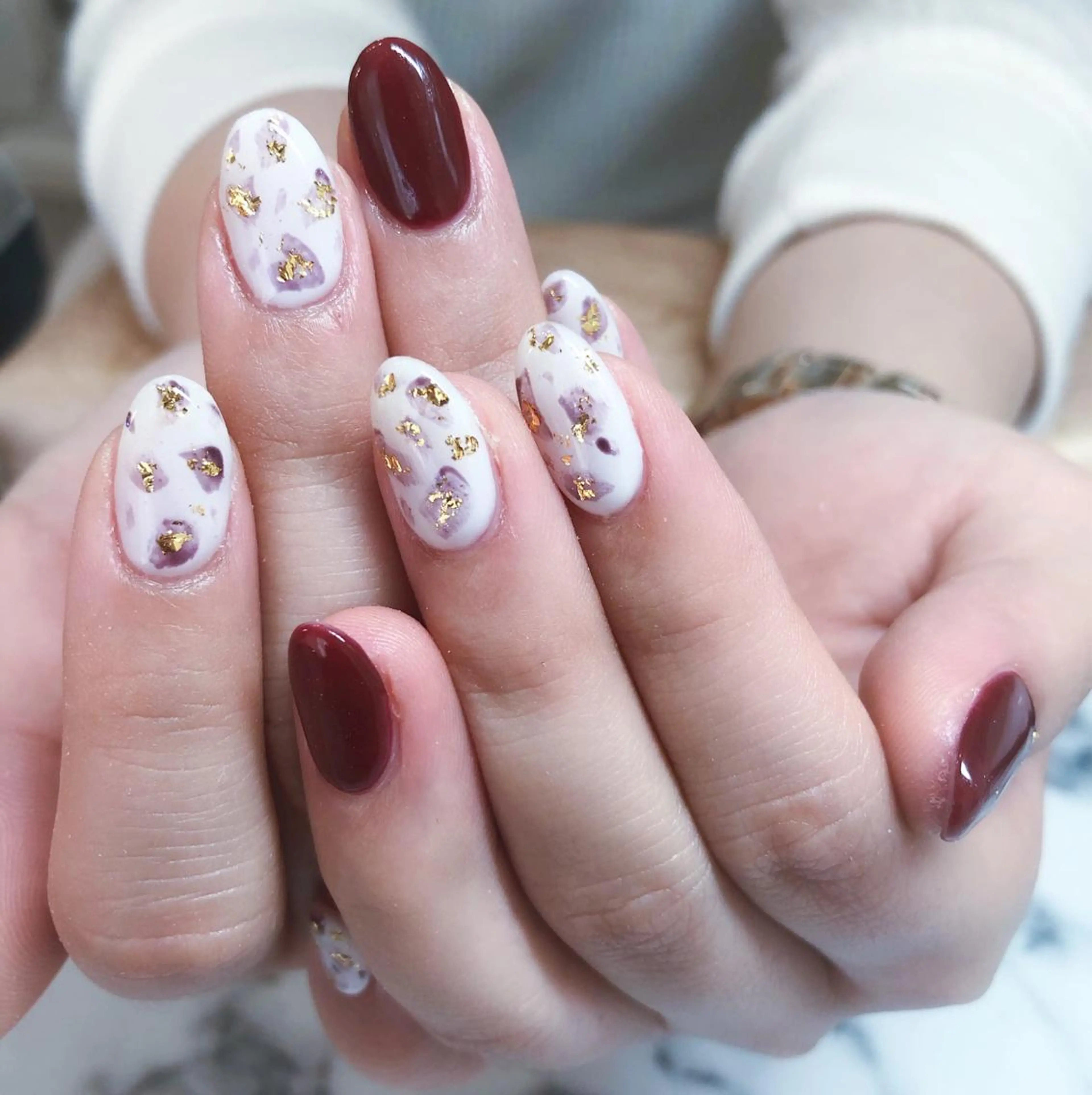 ネイル ハンドネイル マジック ミラーのネイルデザイン