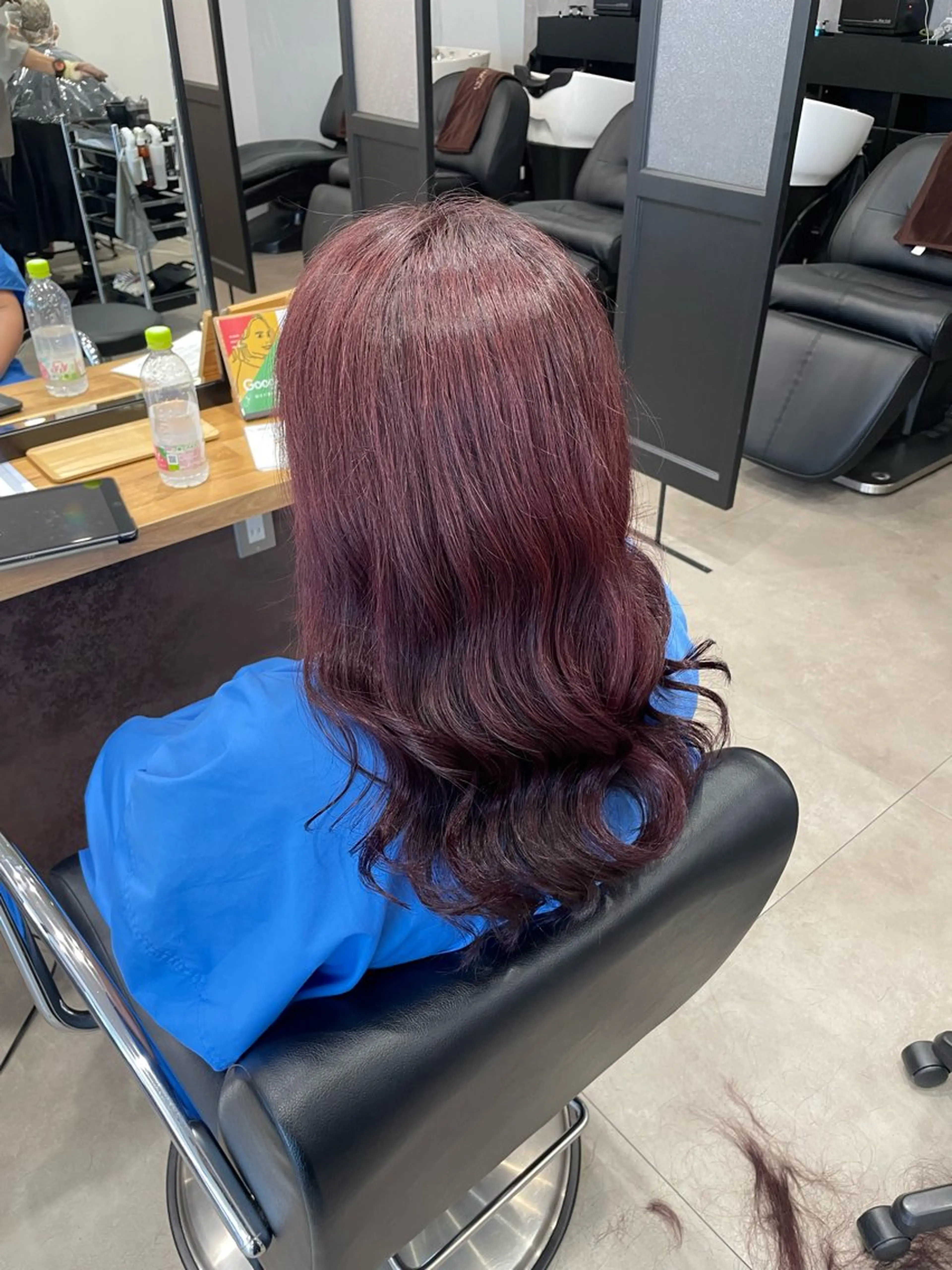 ロング レッドブラウン カット ヘアカラー 佐藤 由依/水光カラーのヘアスタイル