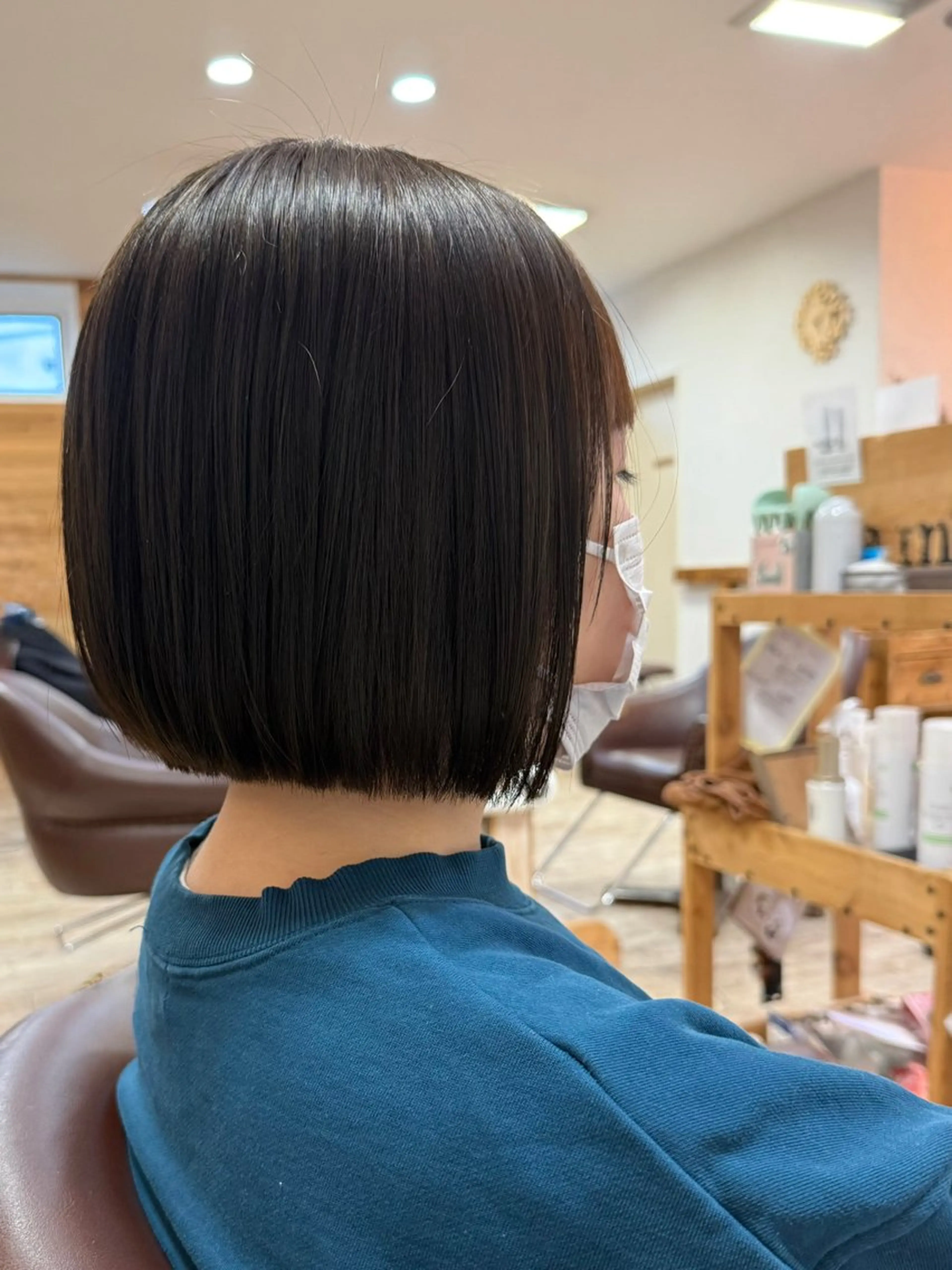 切りっぱなしボブカット×カラー×艶トリートメントの写真