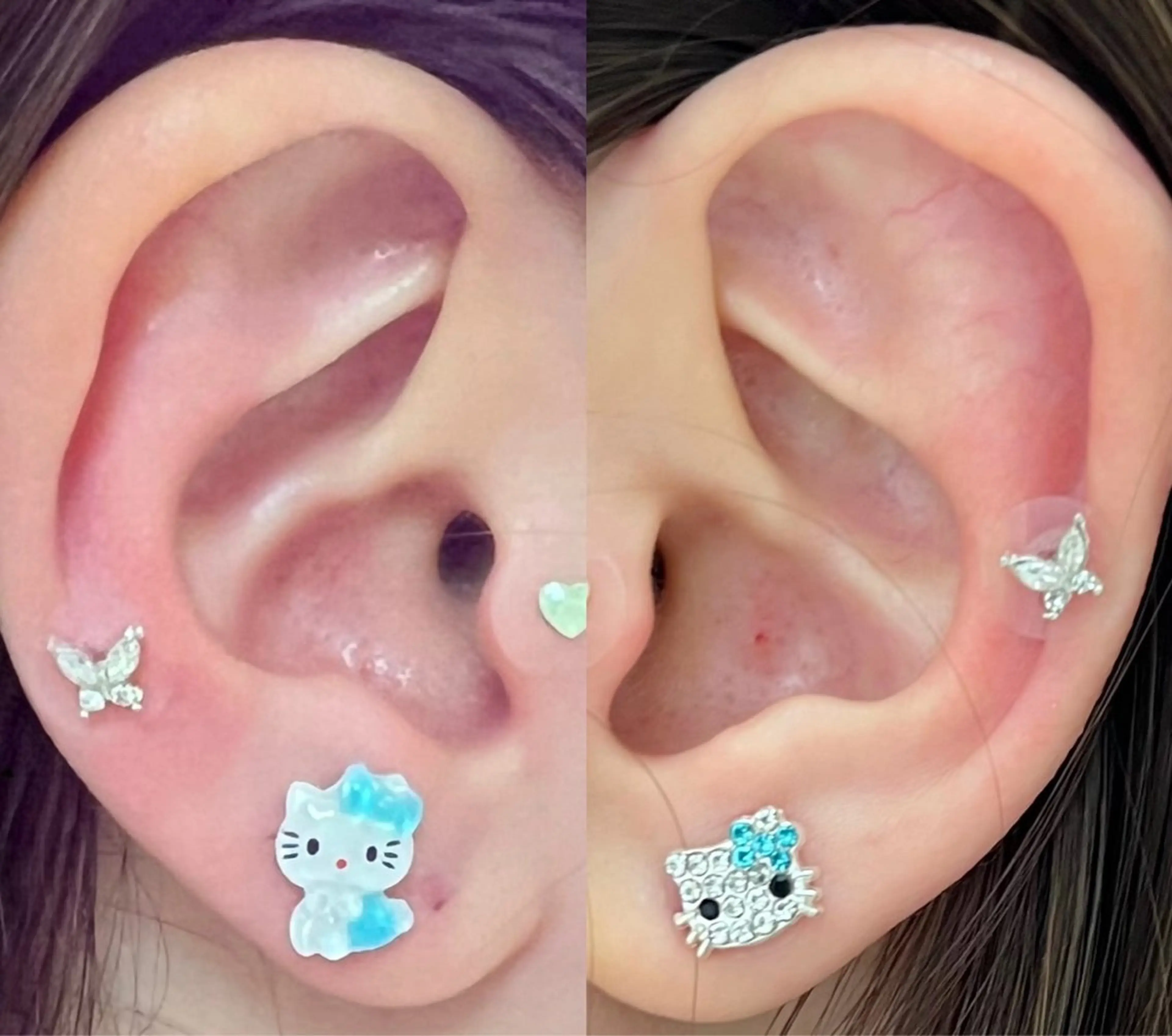 大人気耳つぼジュエリー♪各コース6粒【片耳3粒】の写真