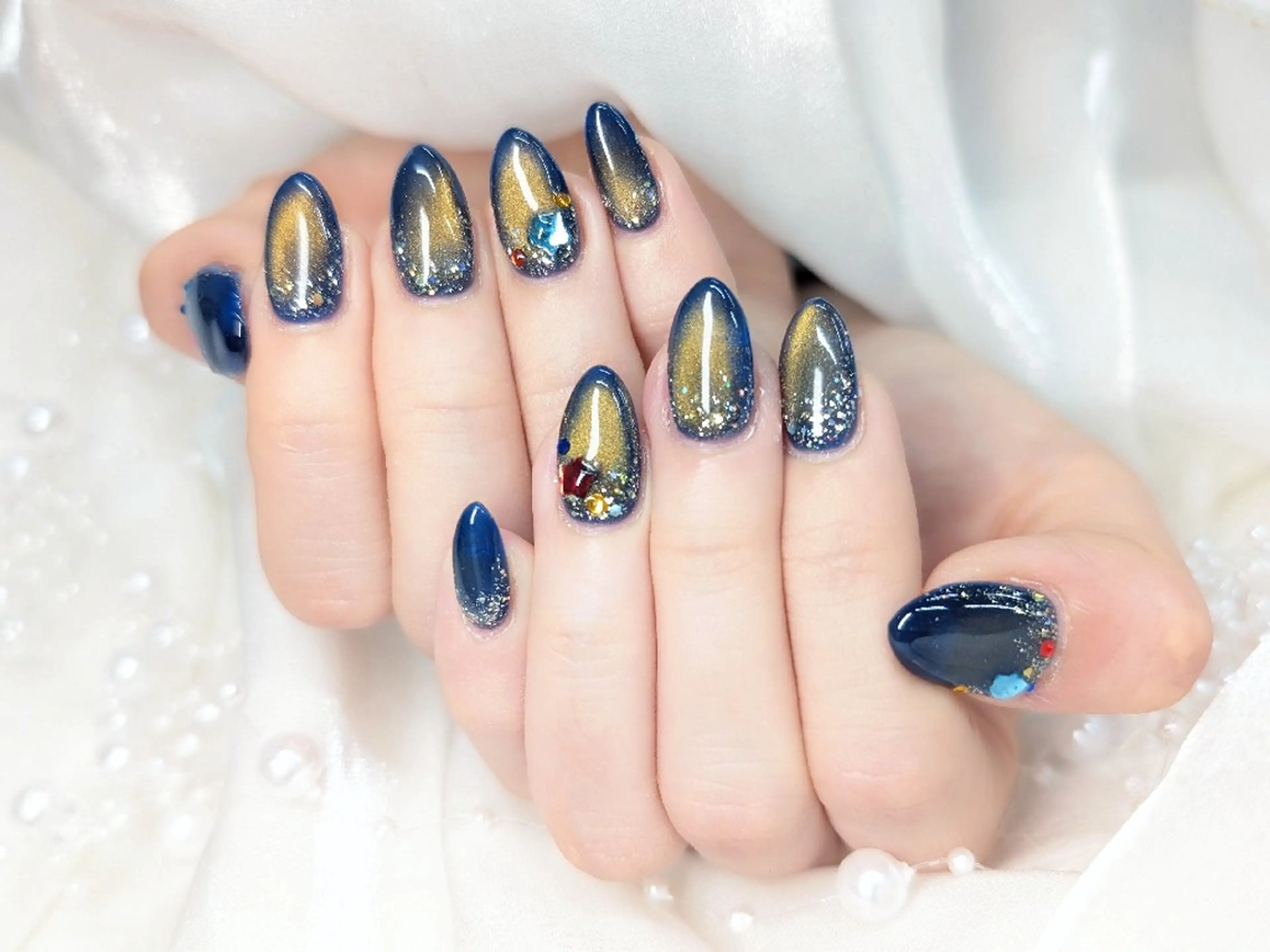 ネイル チークネイル 長さ出し フラッシュネイル フレンチネイル ジェルネイル Chouette Nailのネイルデザイン