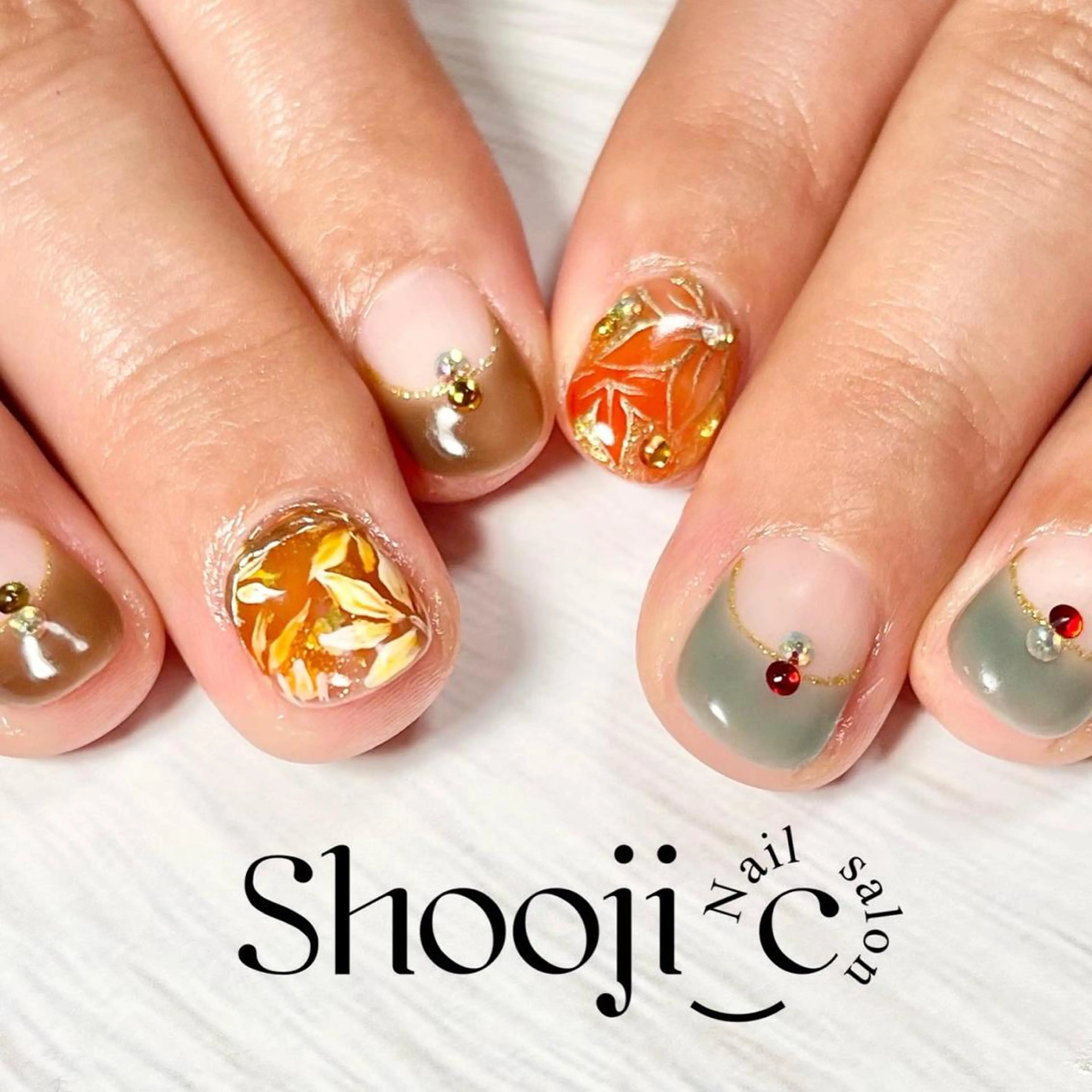 ネイル アートネイル ジェルネイル 持ち込み シンプルネイル Shooji_c Nail salonのネイルデザイン