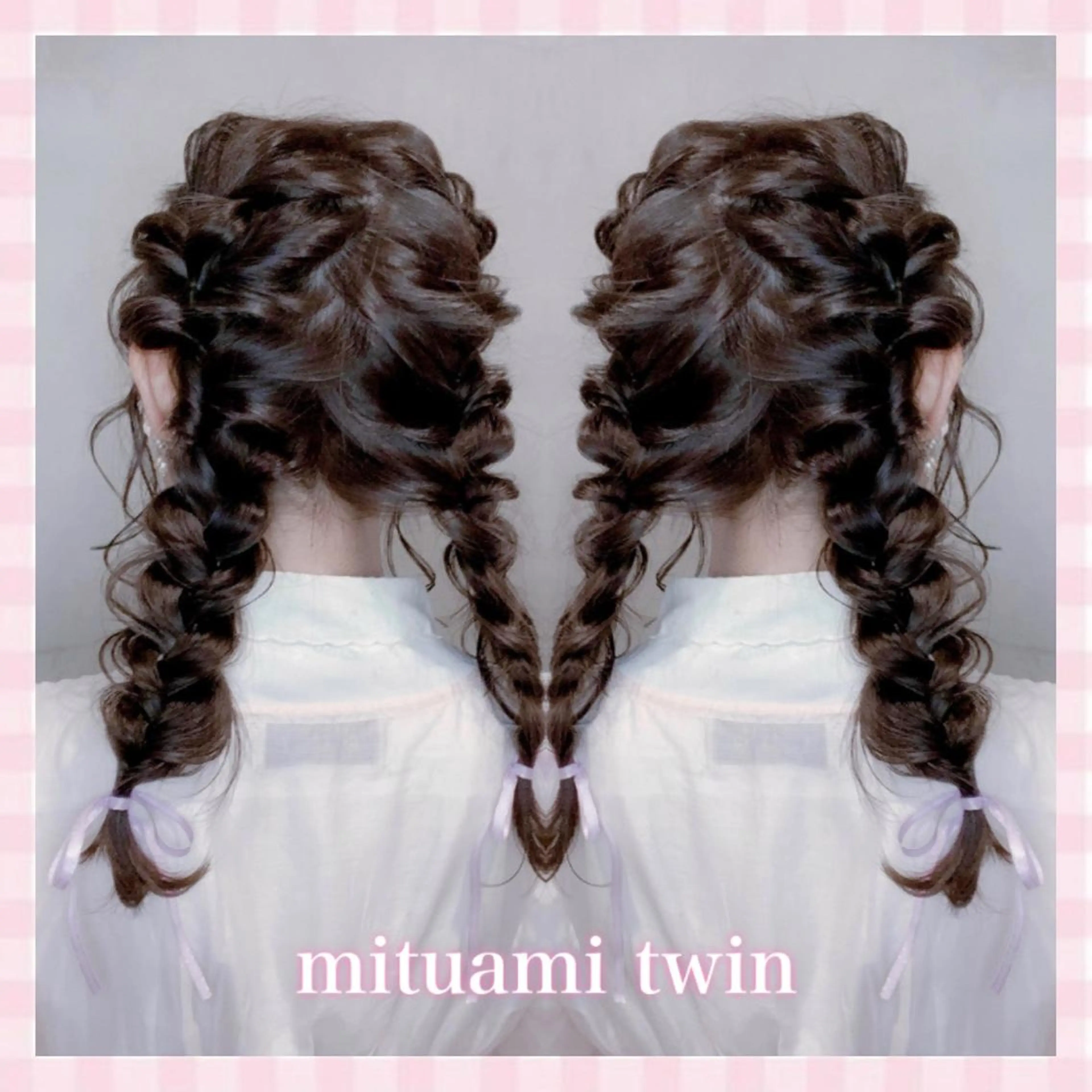 セミロング ヘアアレンジ 💗ガーリーヘア🎀 saki💗のヘアスタイル