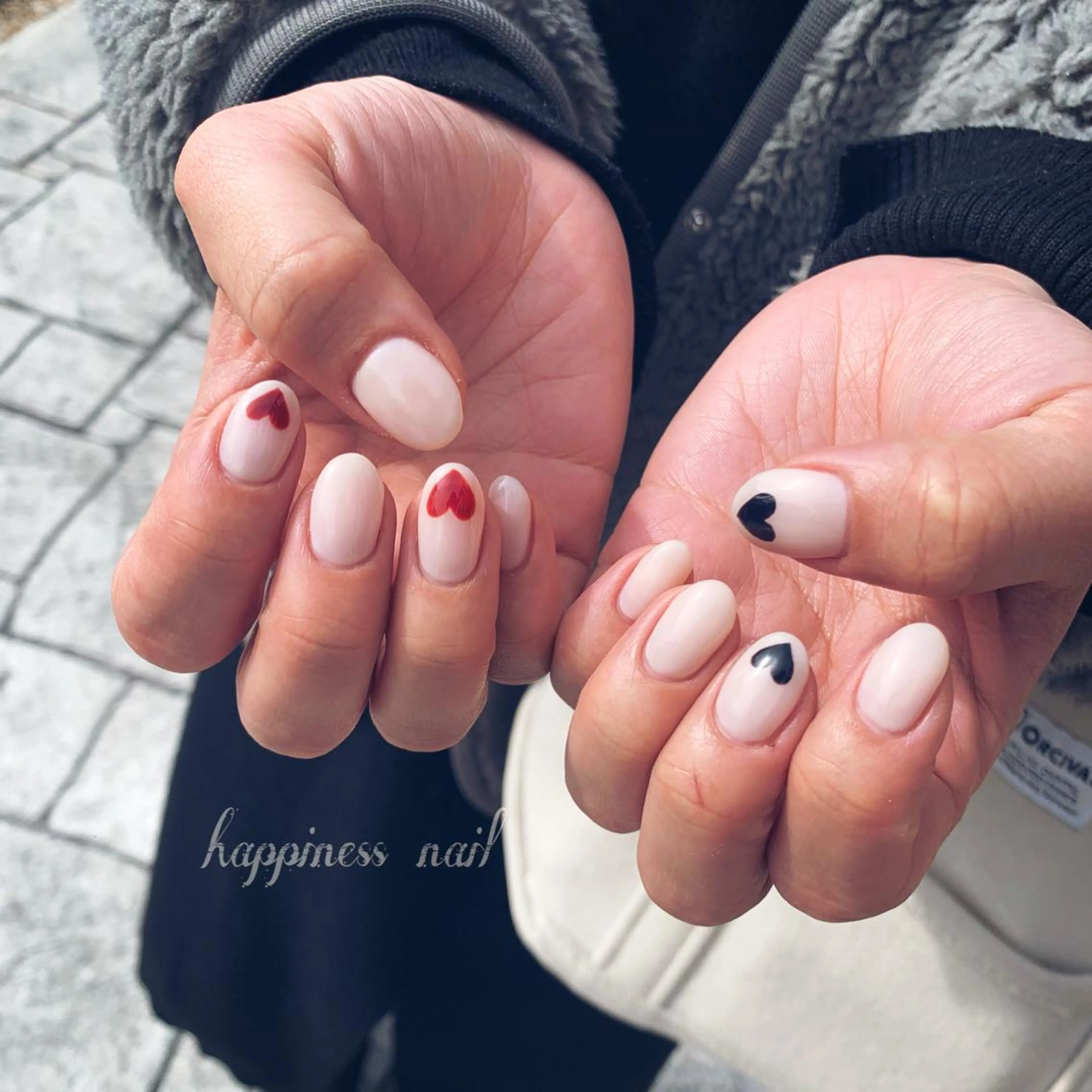 ネイル スカルプネイル バレンタイン happiness nailのネイルデザイン