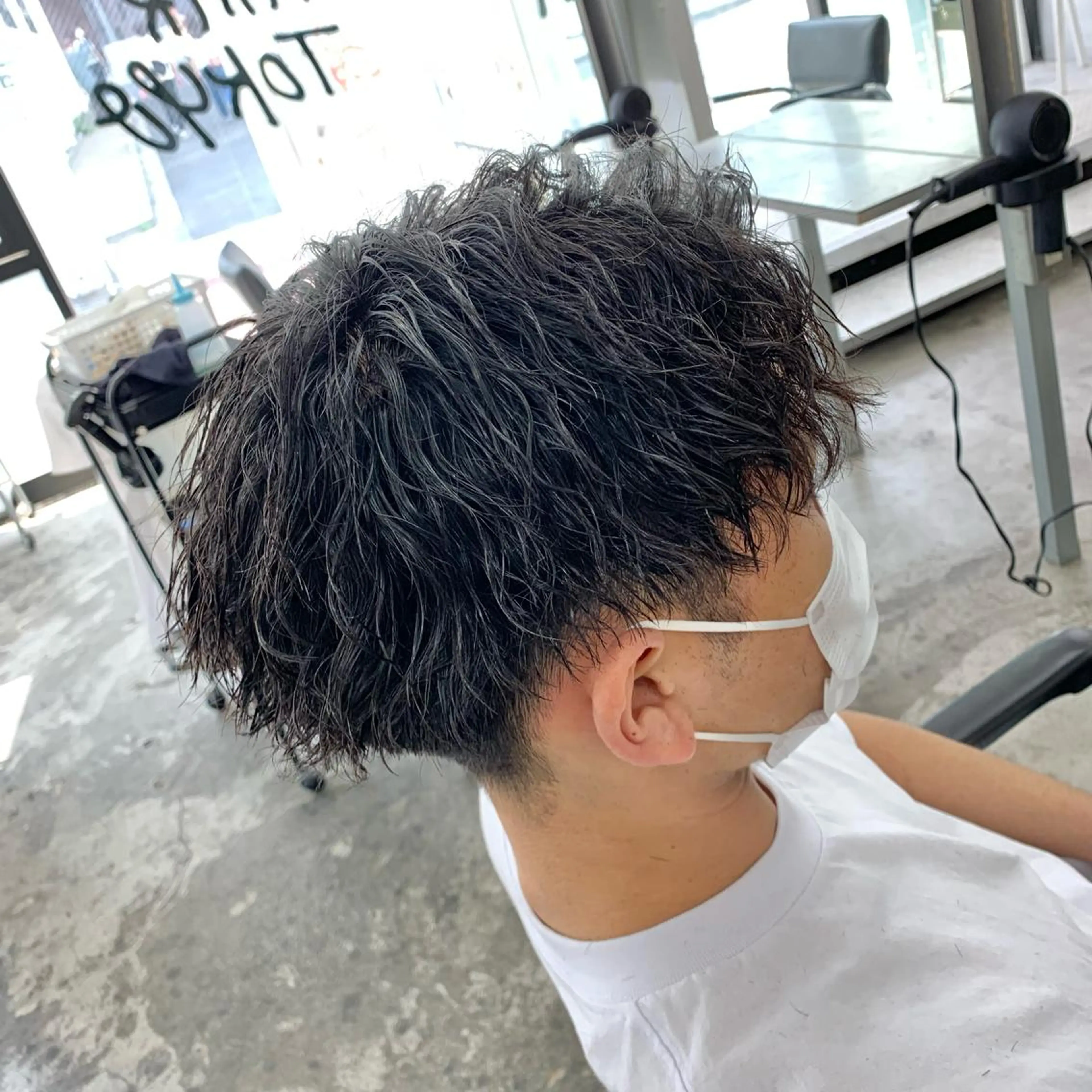 ショート パーマ メンズ カット パーマ メンズ特化美容師/ 藤戸 椋のヘアスタイル