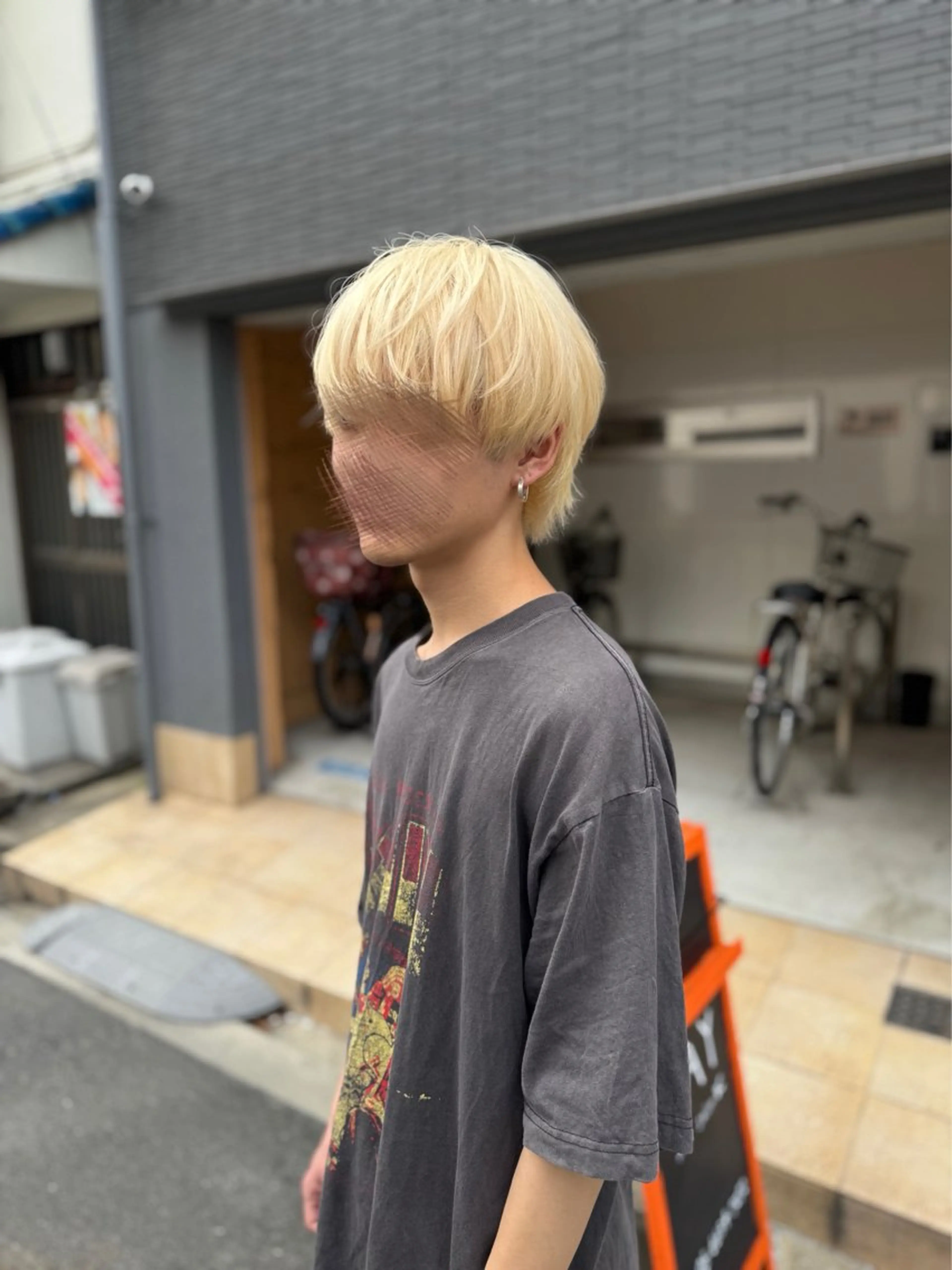 ショート カラー メンズ ブロンド ヘアカラー BAY ソウタのヘアスタイル