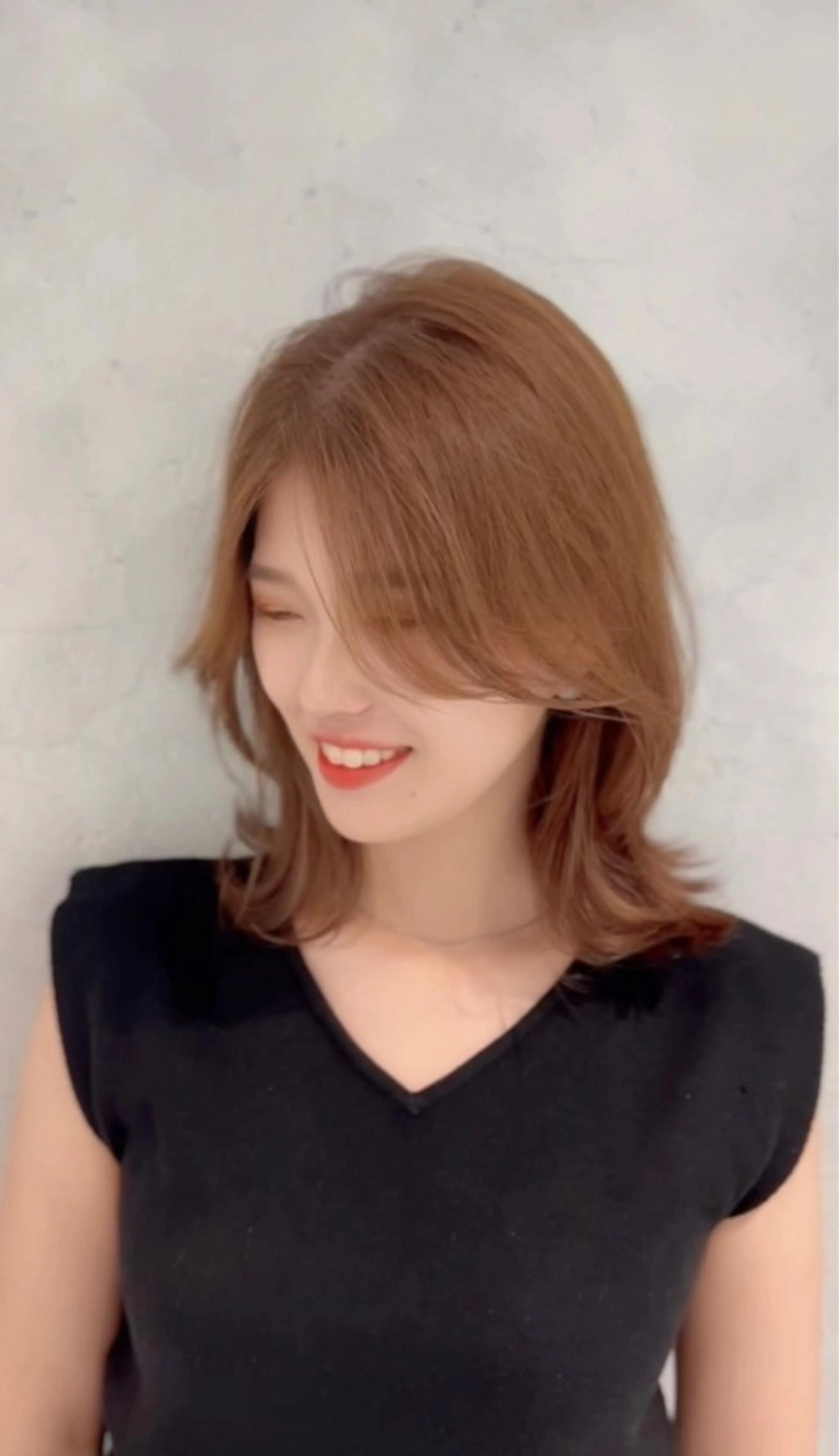 ミディアム カラー 髪質改善/顔まわり 石原のヘアスタイル