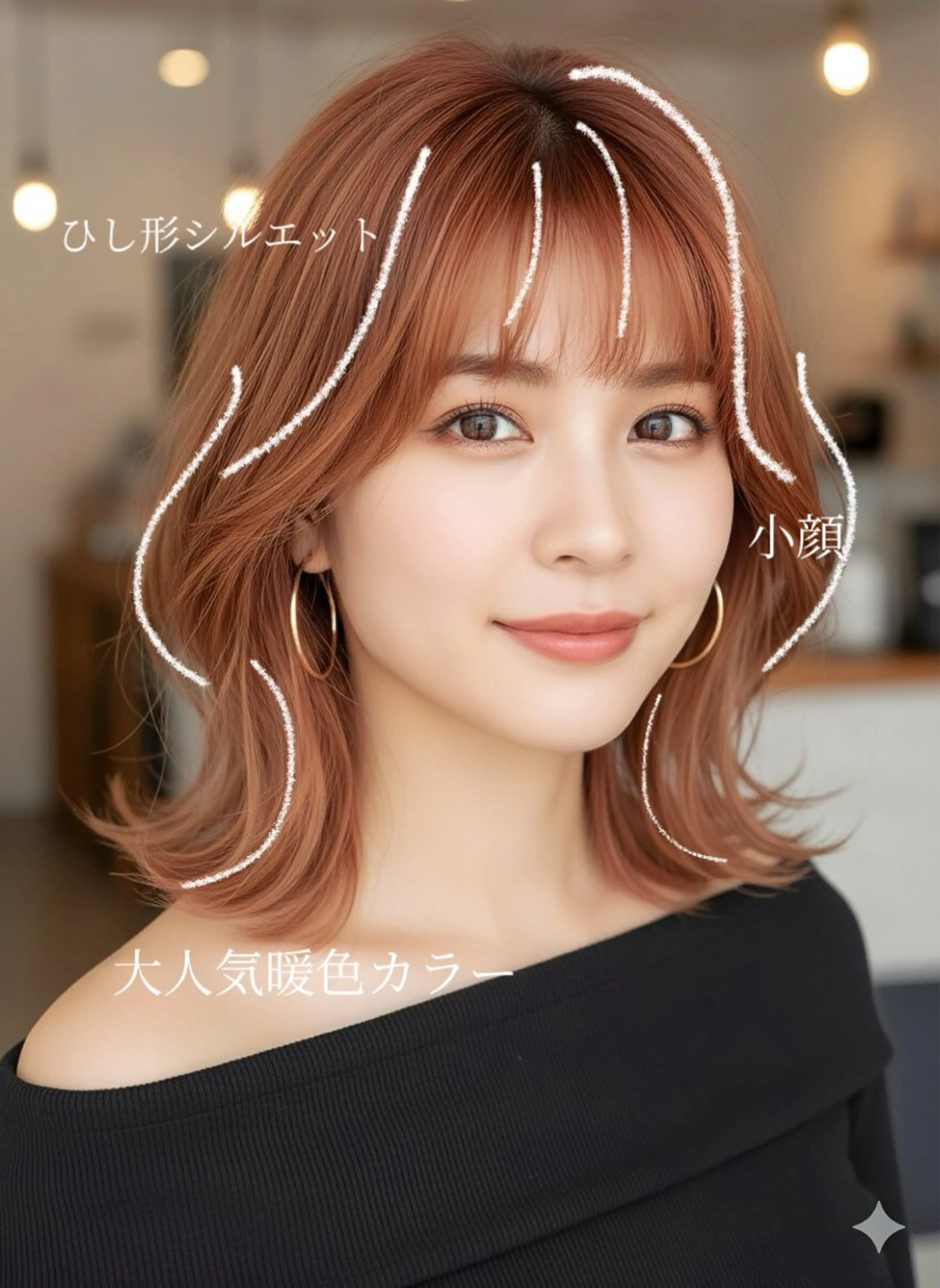 ミディアム レイヤーカット 似合わせカット 小顔カット カット ヘアカラー トリートメント 心斎橋/似合わせ カット/ヘアセットのヘアスタイル