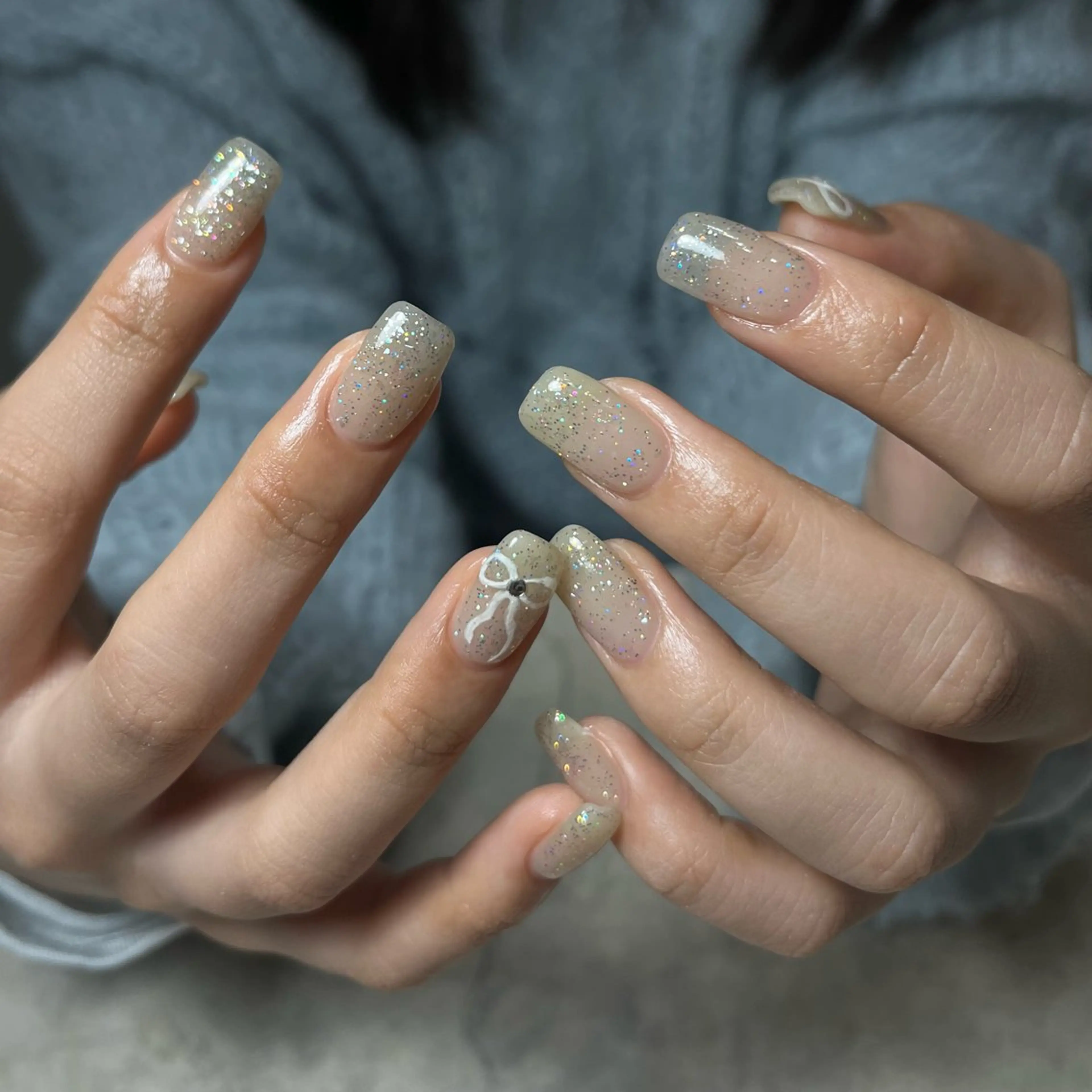 ネイル グリーン ハンドネイル vegh. nail／阿波座のネイルデザイン