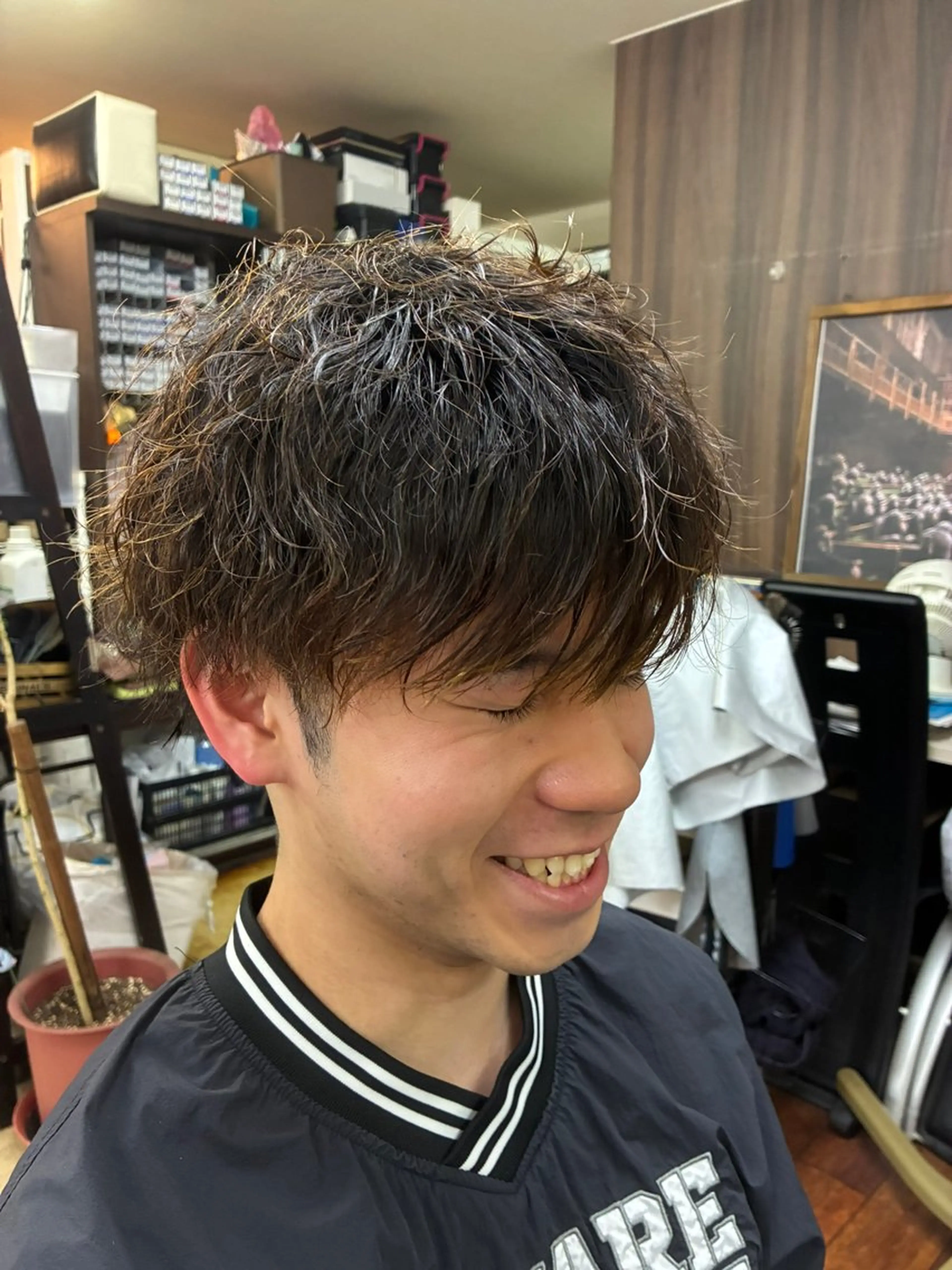 ショート パーマ メンズ 川口 泰征のヘアスタイル
