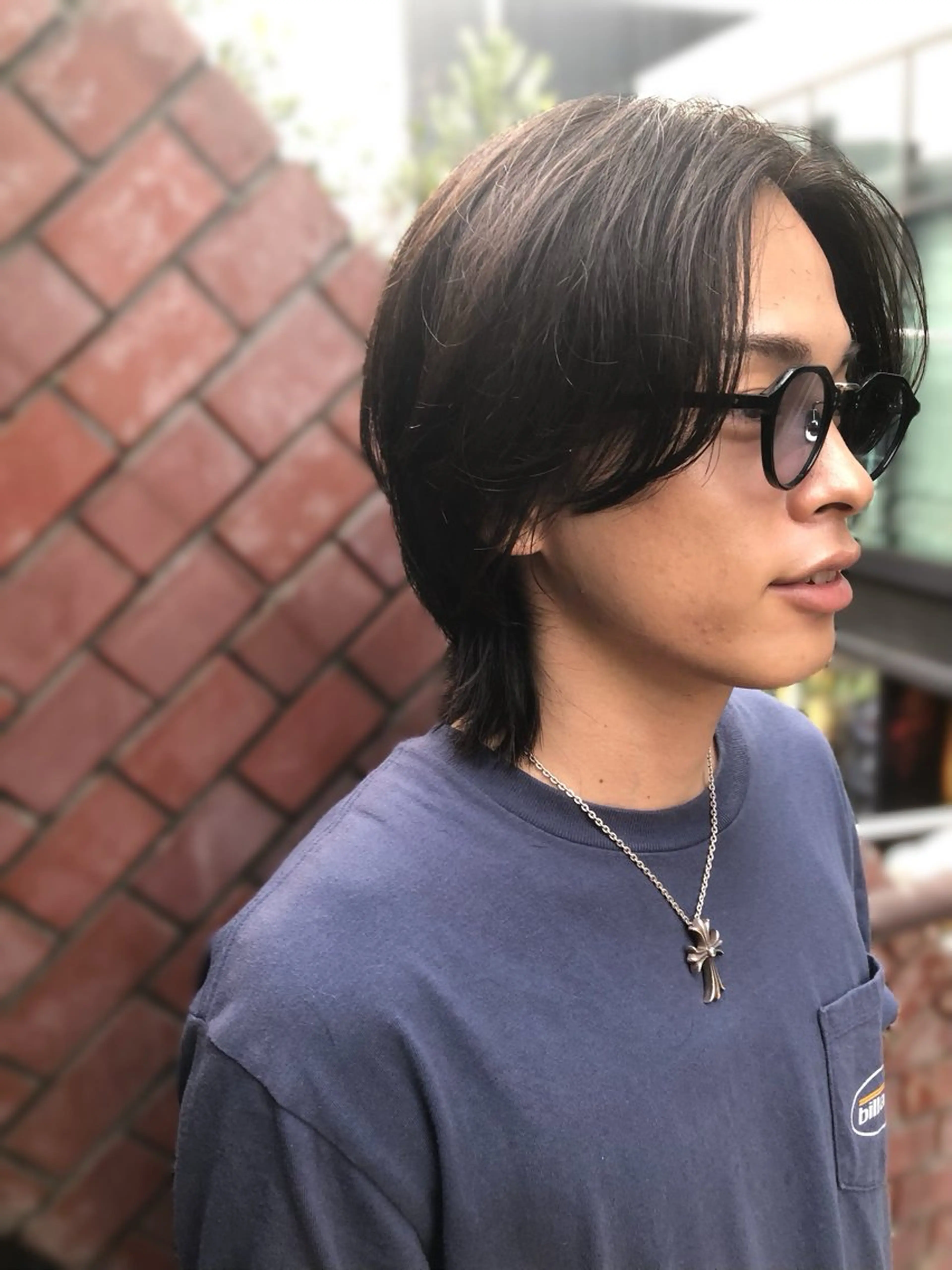 ヘアアレンジ メンズ センターパート メンズウルフカット ウルフカット カット トリートメント ヘアセット メンズ特化✂️栗原 侑也のヘアスタイル