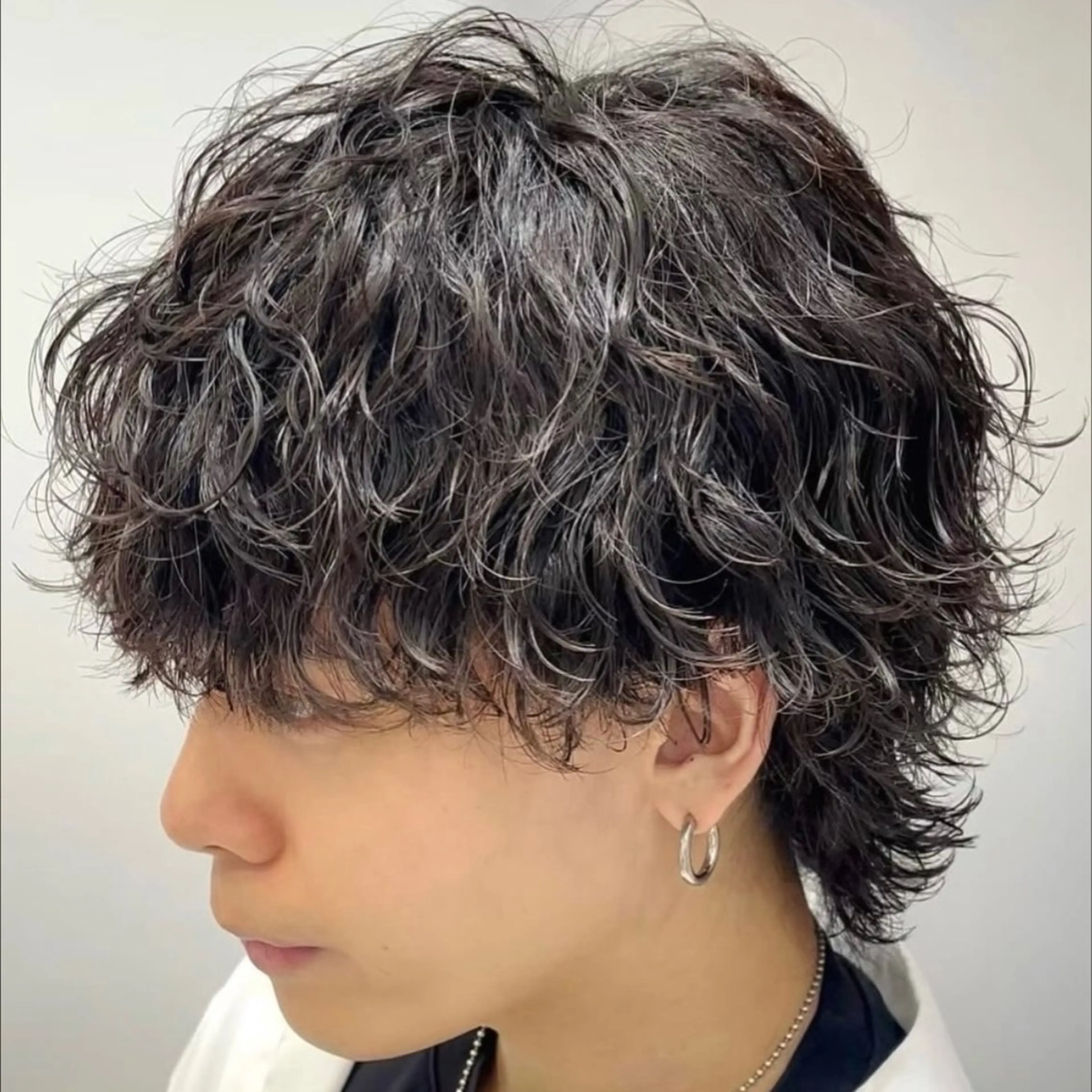 ミディアム パーマ ヘアアレンジ メンズ fifth 石川 凪のヘアスタイル