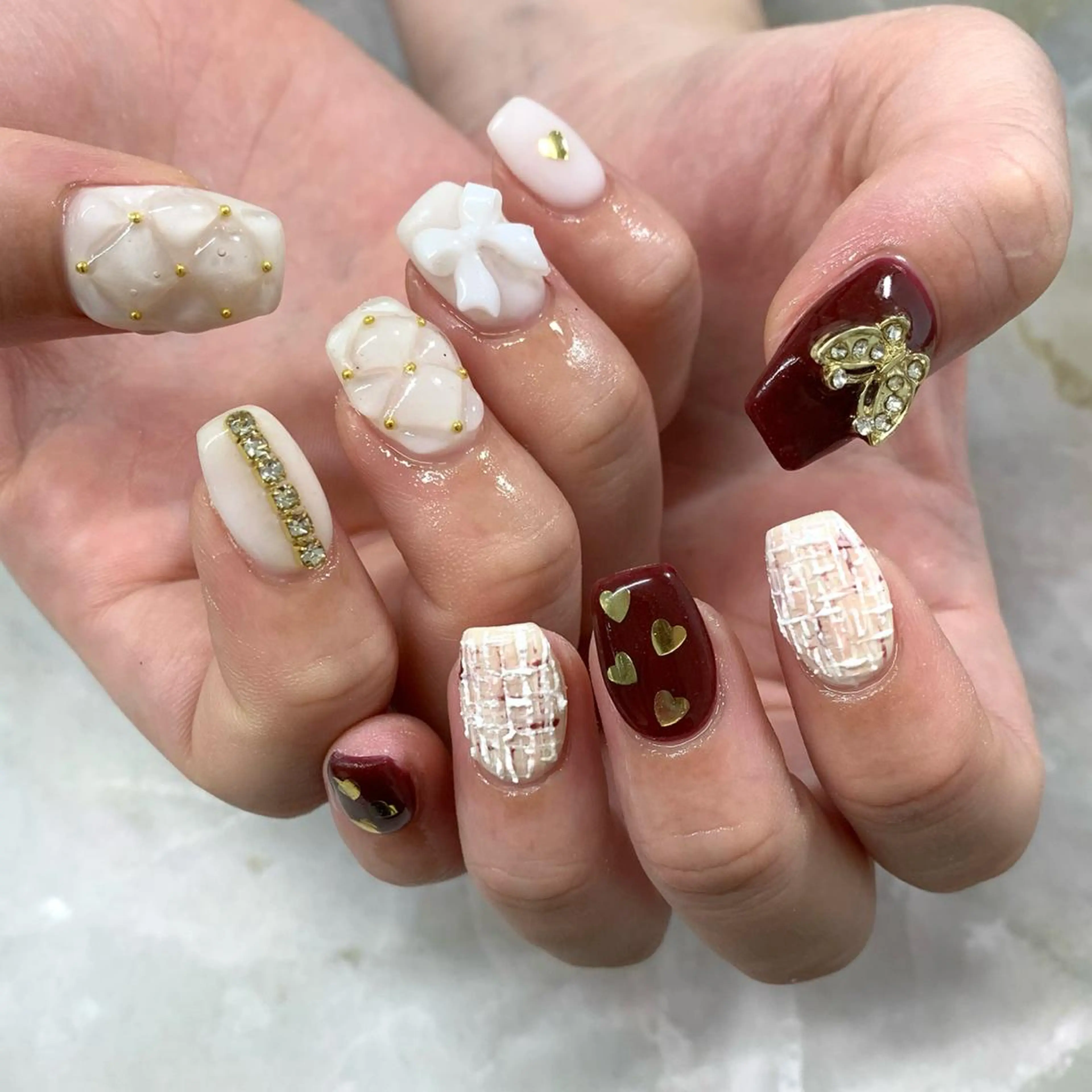 カラー ネイル アイブロウ ワンホンネイル pu muのネイルデザイン