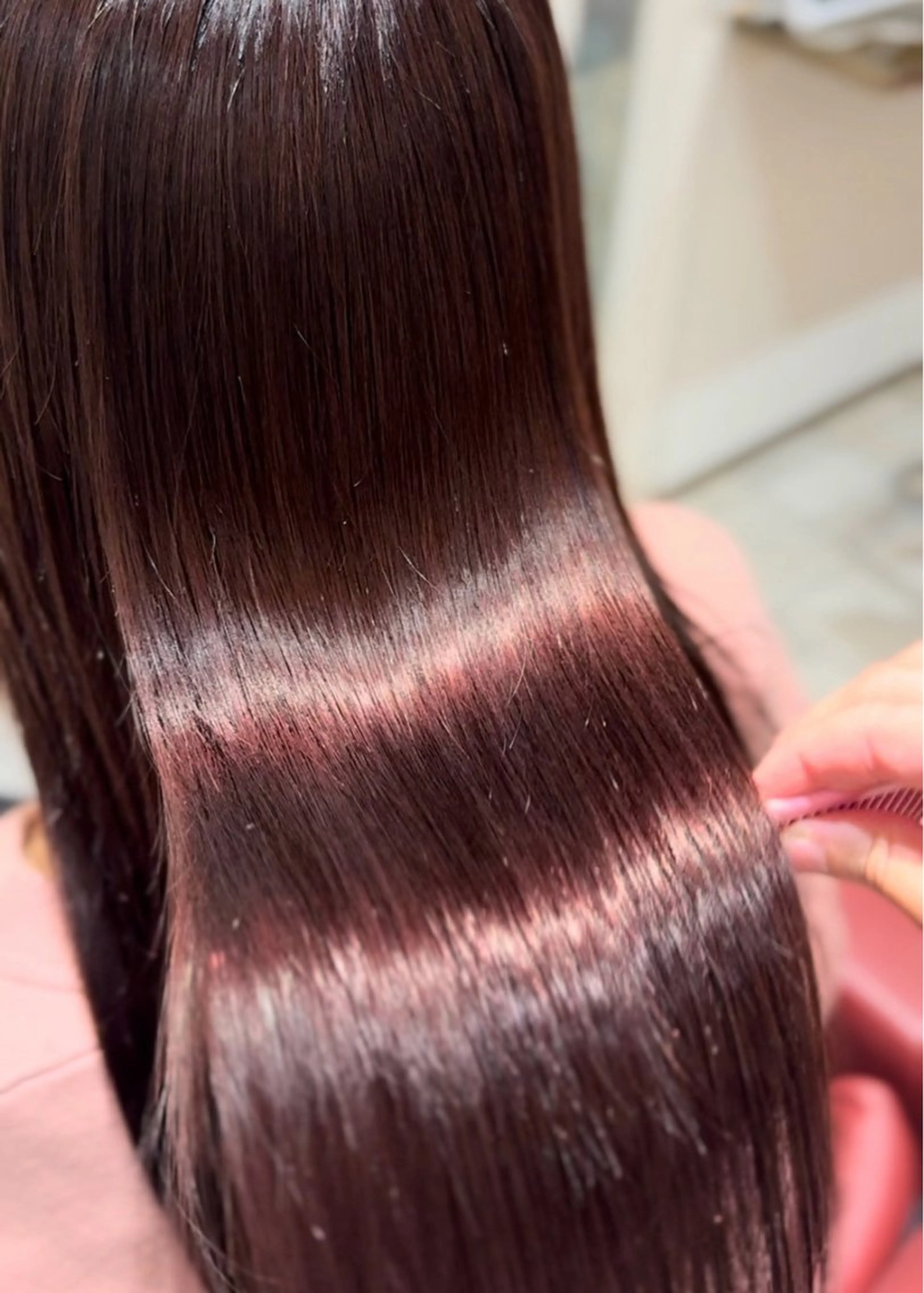 ロング カラー ピンクカラー 中村 彩菜のヘアスタイル