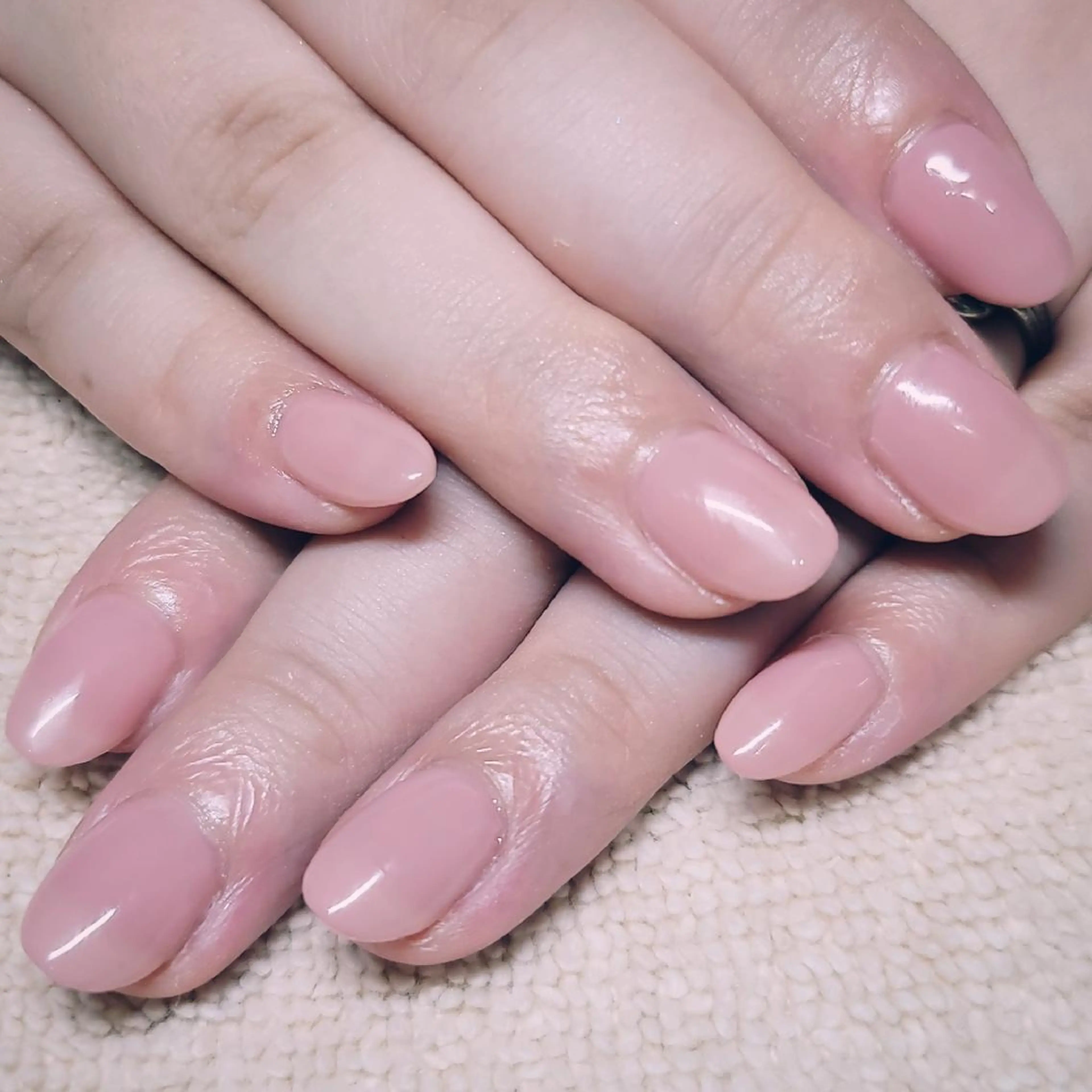 ネイル ワンカラーネイル ピンク ピンクベージュ ハンドネイル よしだ ひろきのネイルデザイン