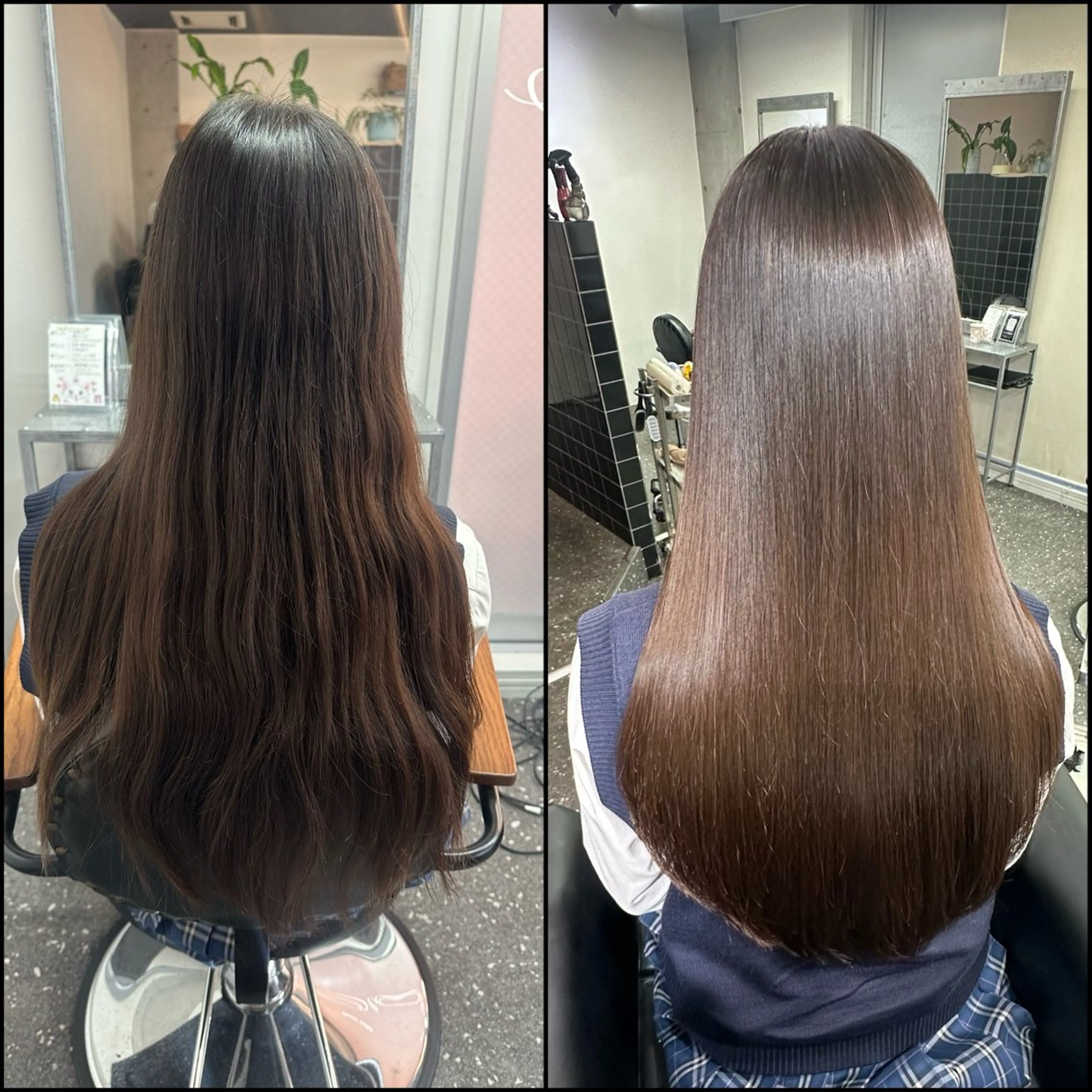 ロング パーマ カット 縮毛矯正 トリートメント 髪質改善⭐️縮毛矯正 中野⭐️Rinaのヘアスタイル