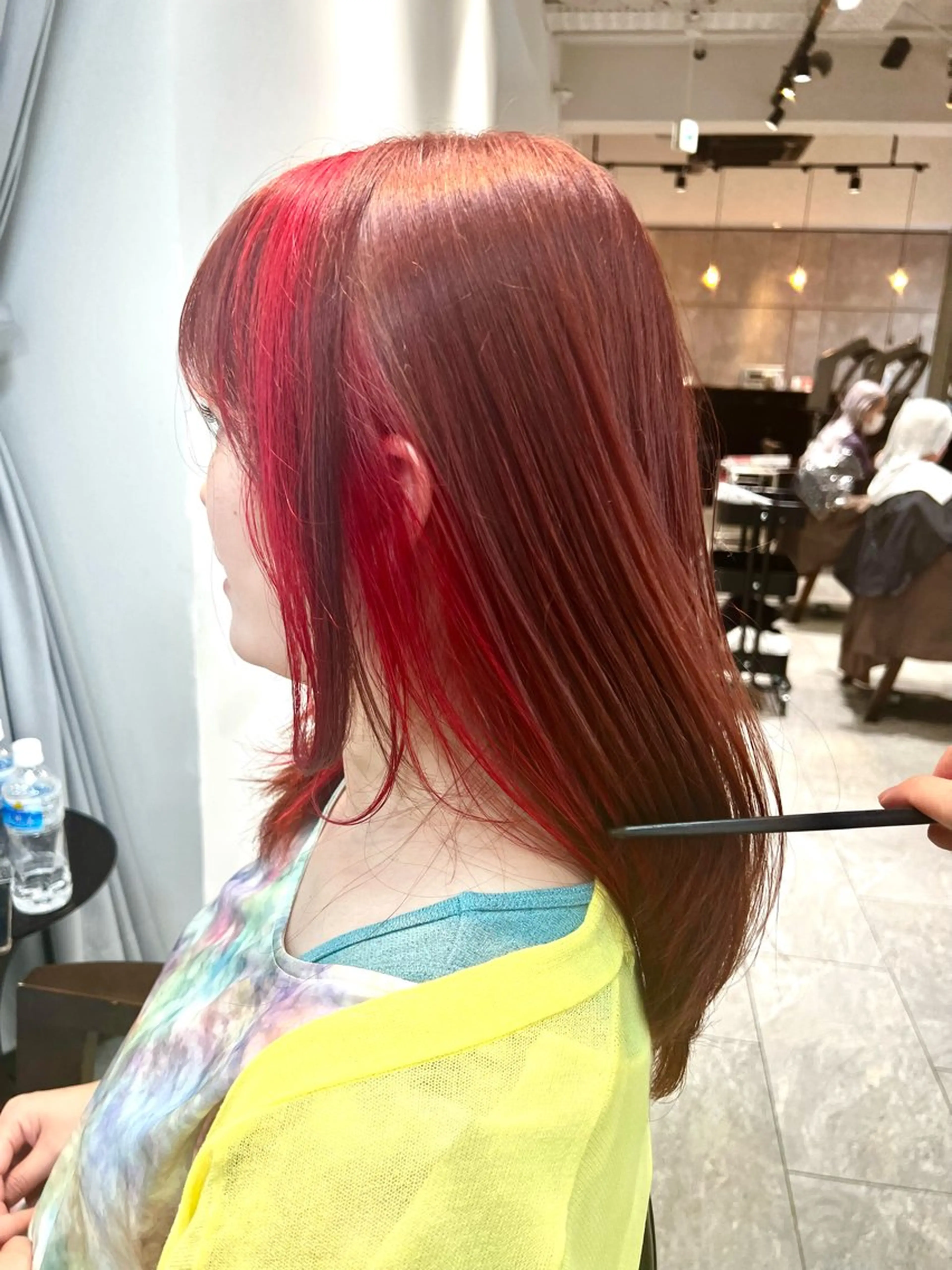 セミロング カラー ヘアアレンジ ヘアカラー トリートメント ヘッドスパ ヘアセット 🌈インナーカラー ‘ショウマ’🌈のヘアスタイル