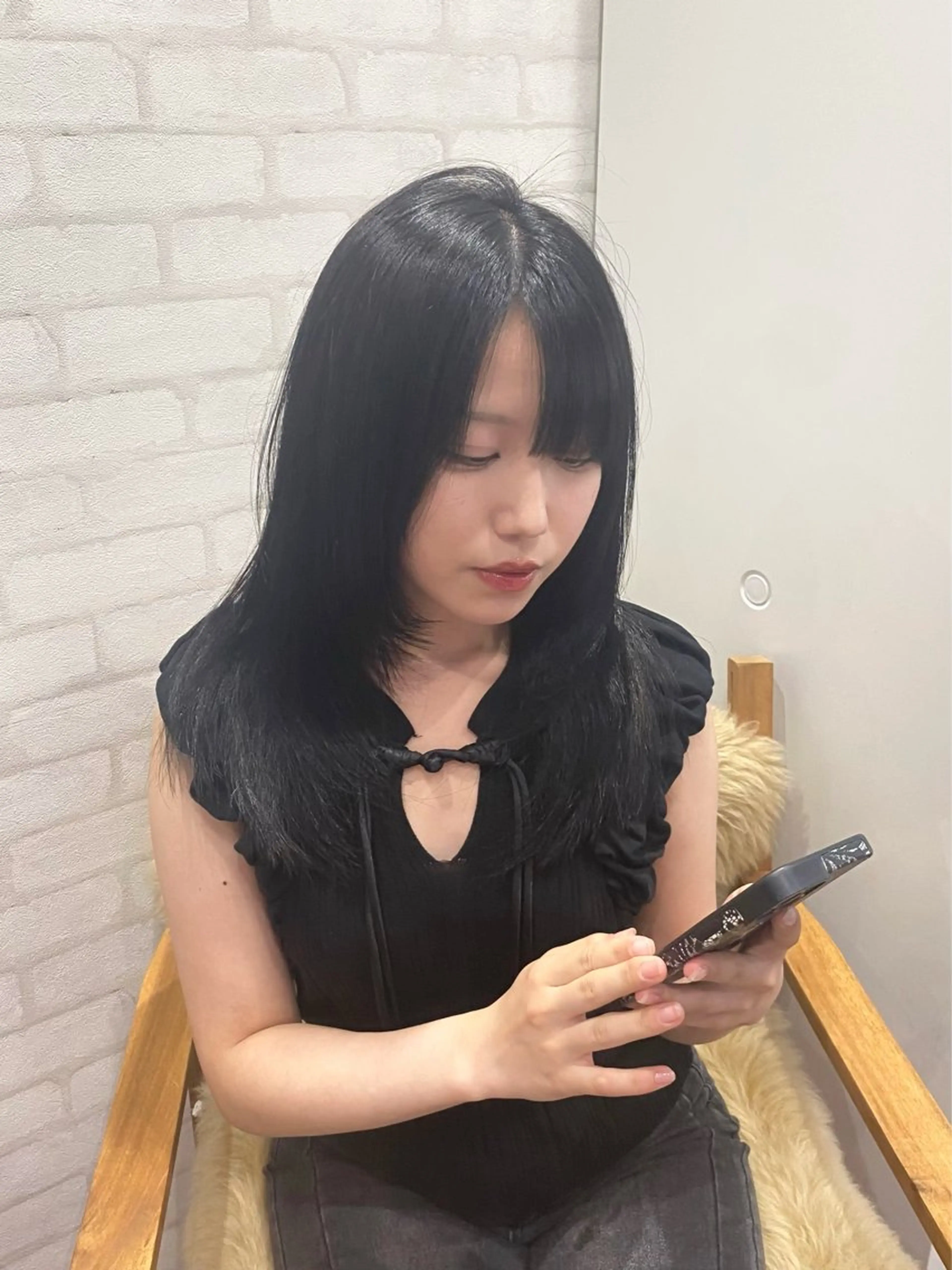 ロング カラー 透明感カラー カット ヘアカラー トリートメント shiori/透明感 /顔周り/髪質改善のヘアスタイル