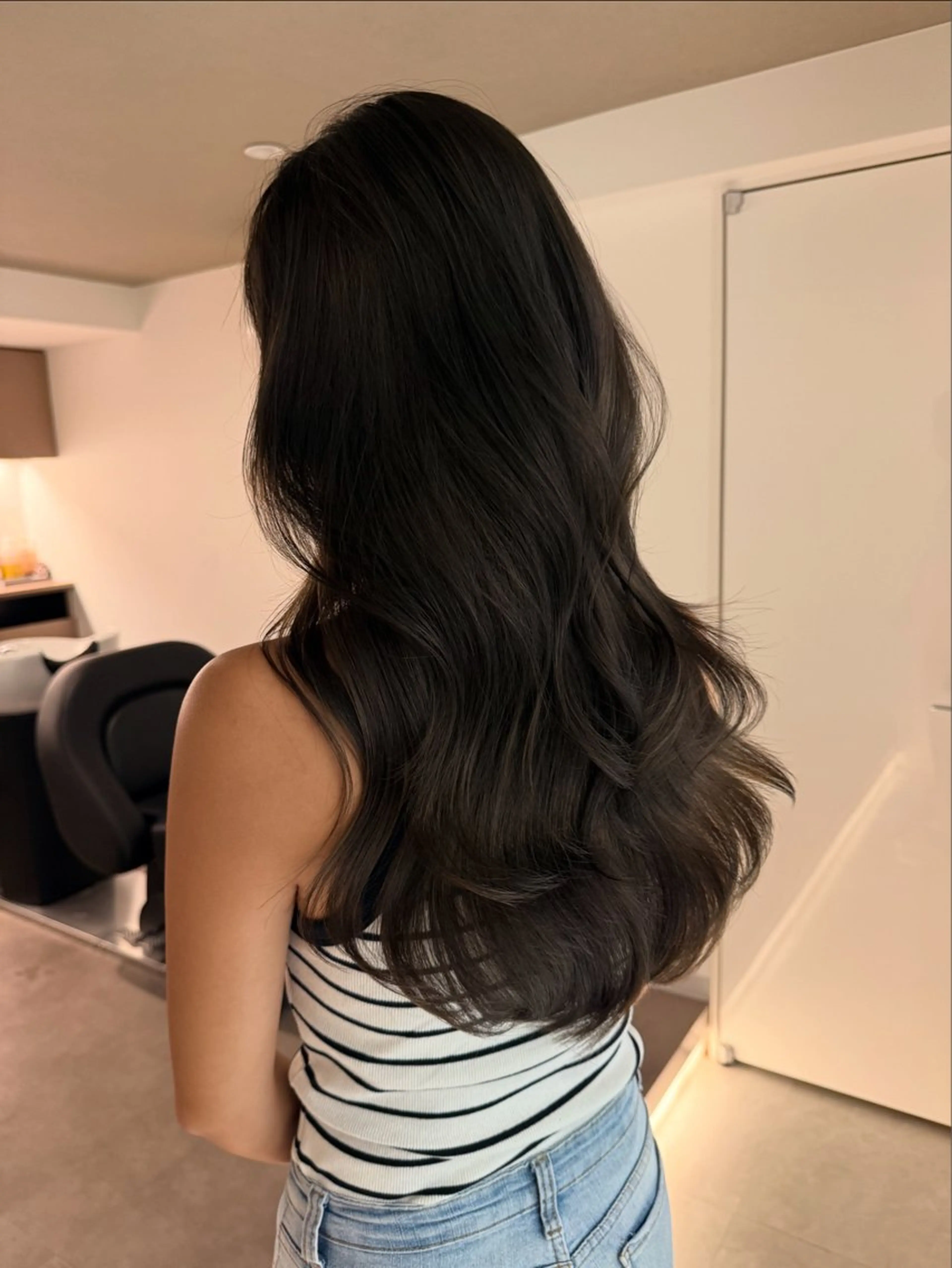 ロング カラー ベージュカラー ブリーチ ブラウンカラー ケアブリーチ カシス カット ヘアカラー トリートメント レイヤーモデル 募集中🕊️正源のヘアスタイル