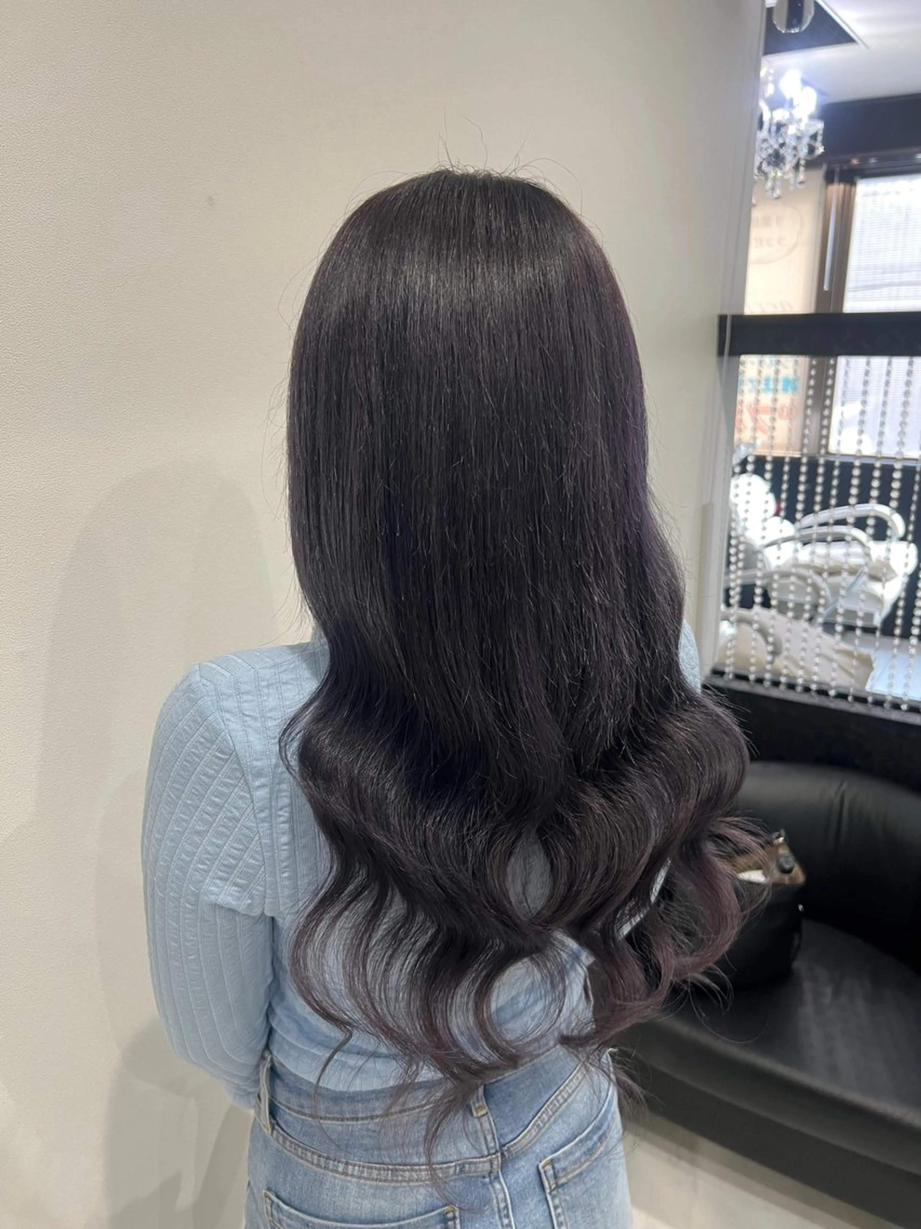 ロング カラー パープルカラー エクステ ヘアカラー トリートメント エクステ YUDU🍊 germe/ジェルムのヘアスタイル