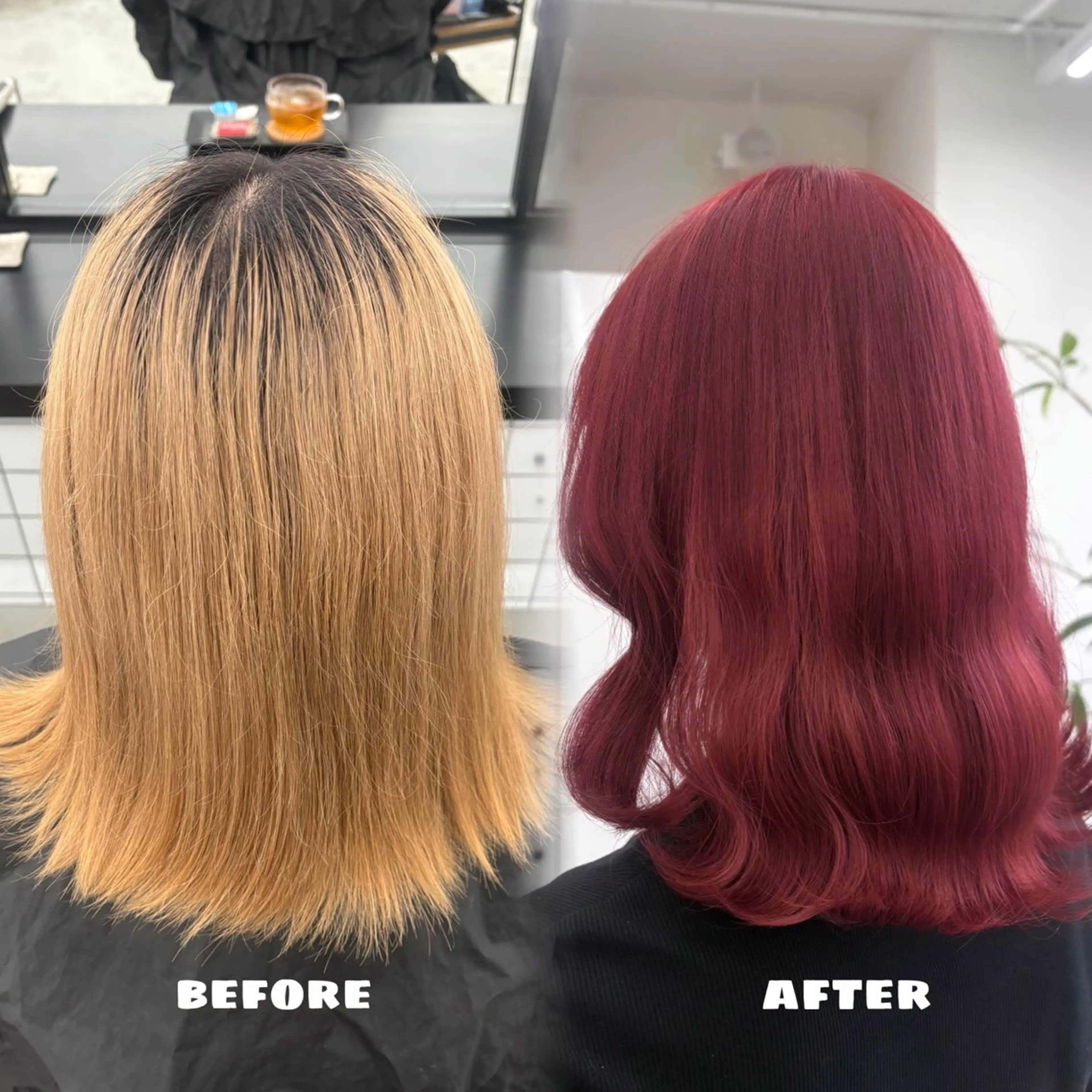 ミディアム カラー ブリーチ レッドカラー 🌟ゆりあ🌟 JILLSTUDIOのヘアスタイル