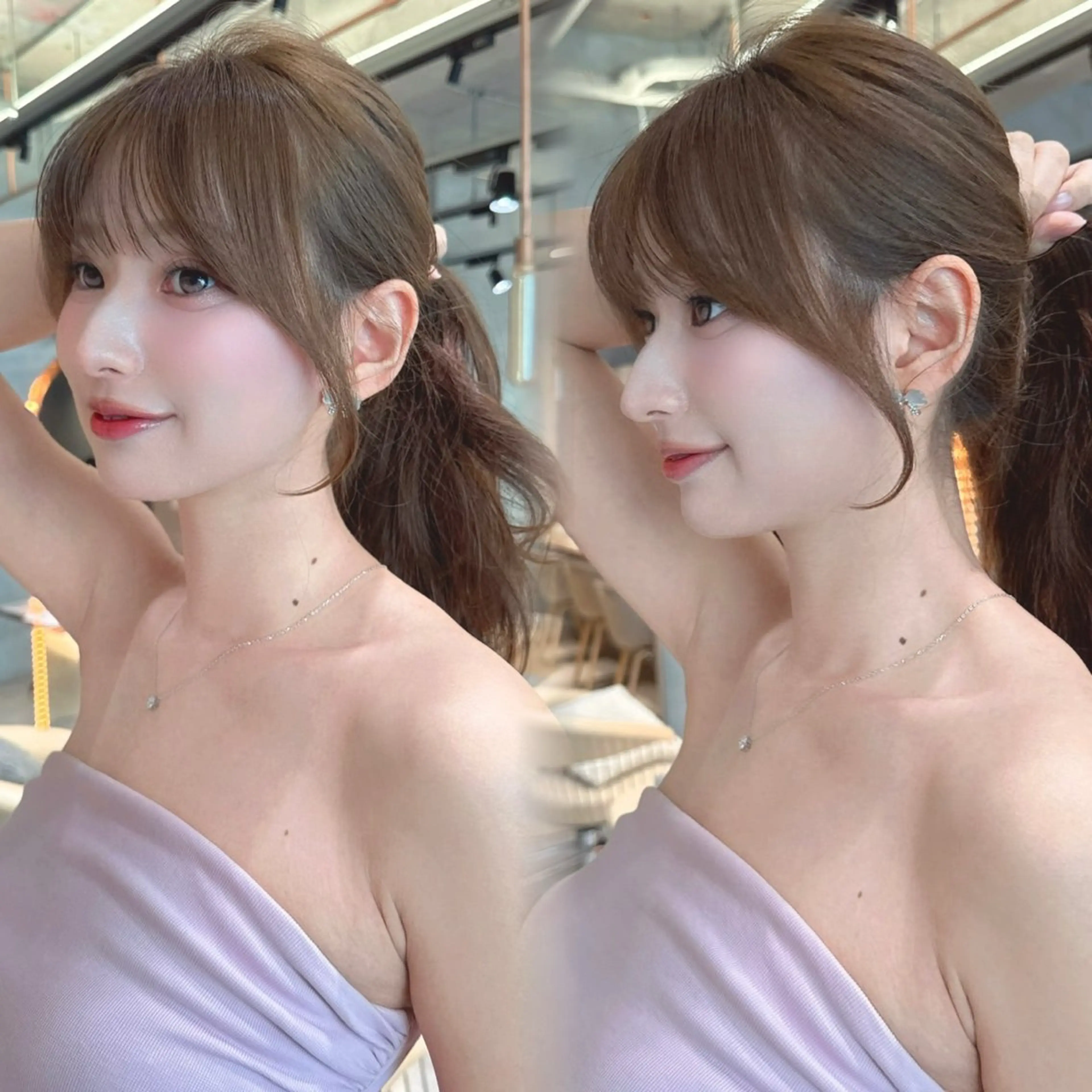 ロング カラー 似合わせカット カット ヘアカラー トリートメント レイヤー/髪質改善 Lond ambreのヘアスタイル