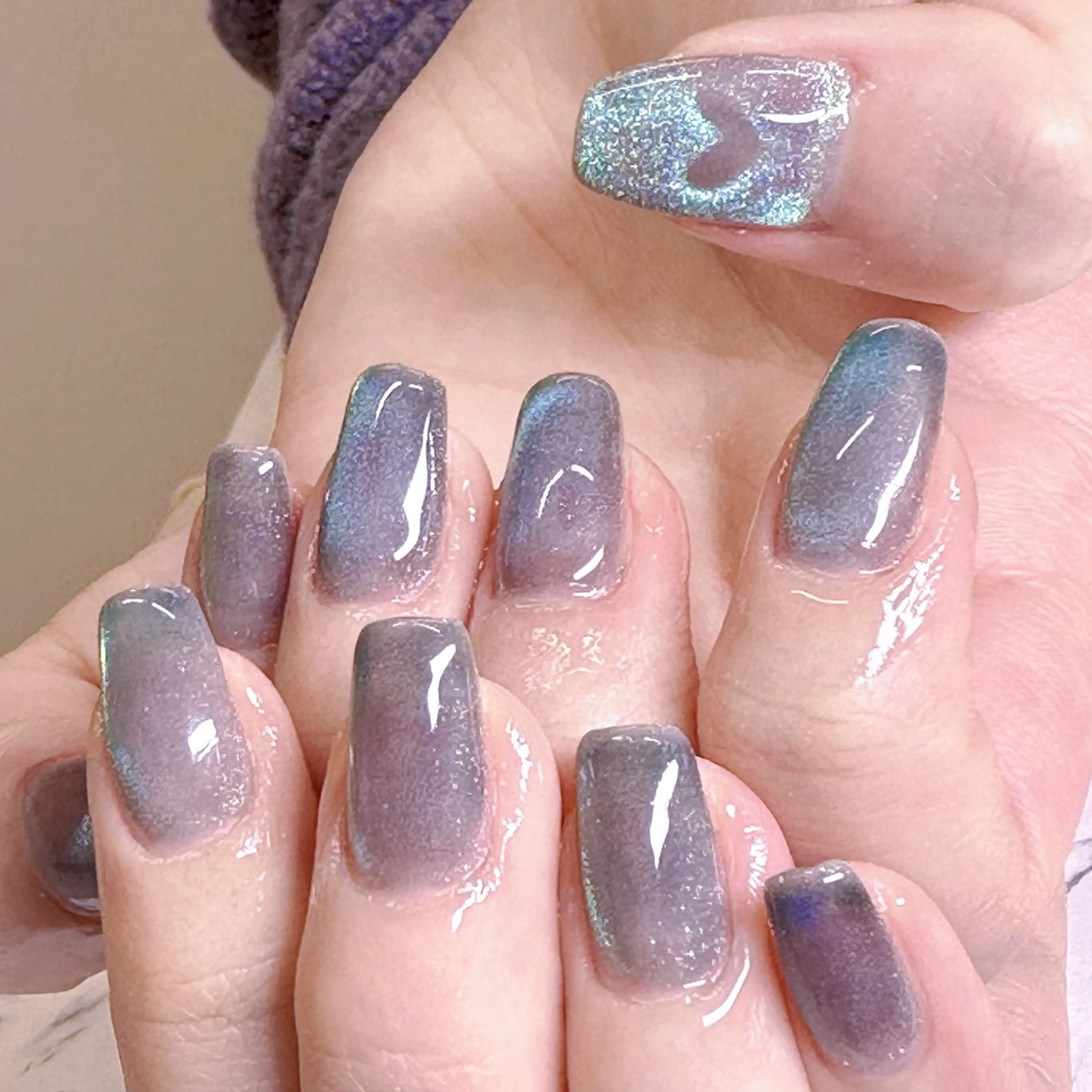 ネイル ハート ハンドネイル I_p4ce所属・I_p4ce 🍊あい🍊のネイルデザイン