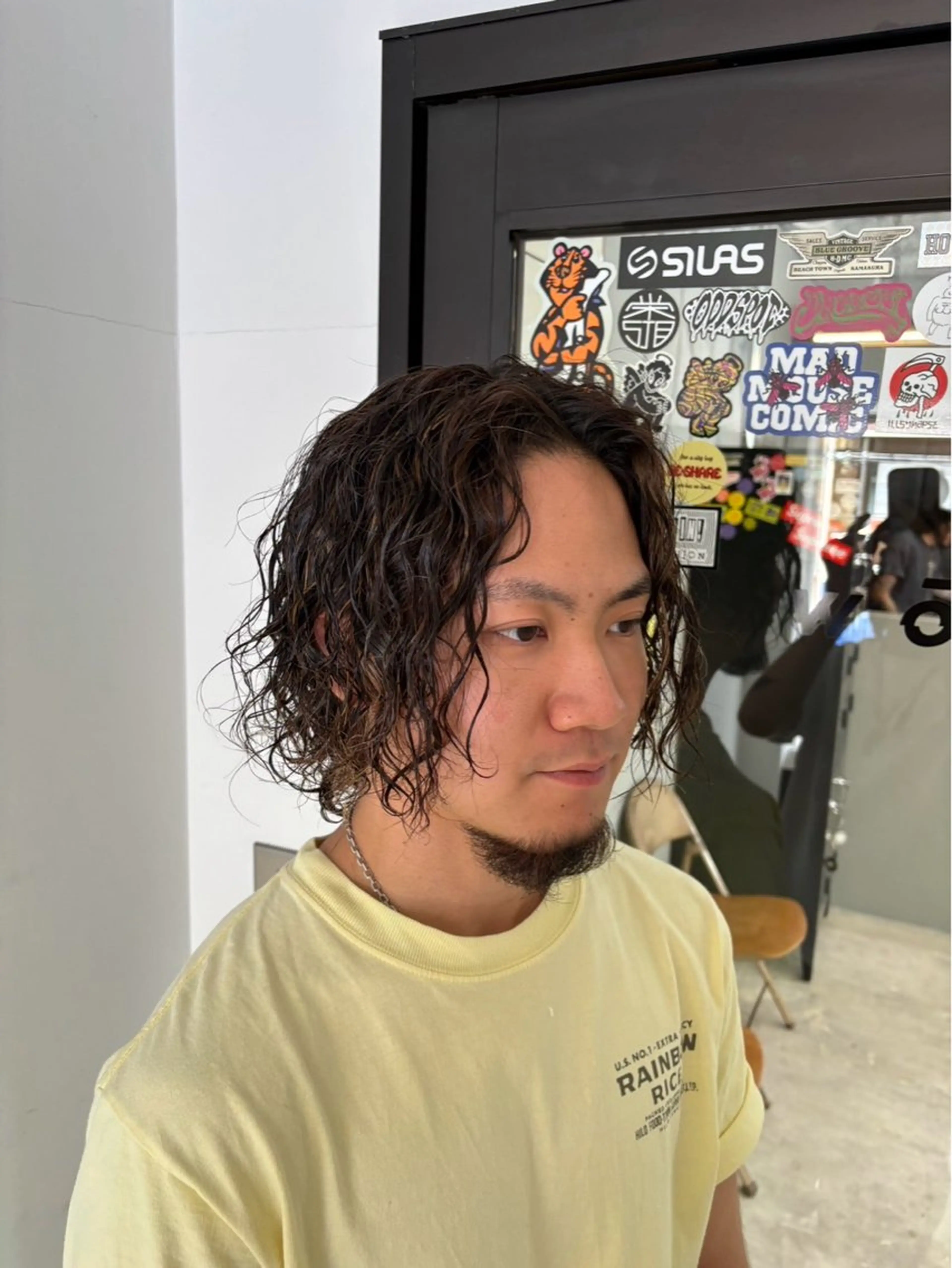 ミディアム パーマ メンズ メンズ専門サロン wokeのヘアスタイル