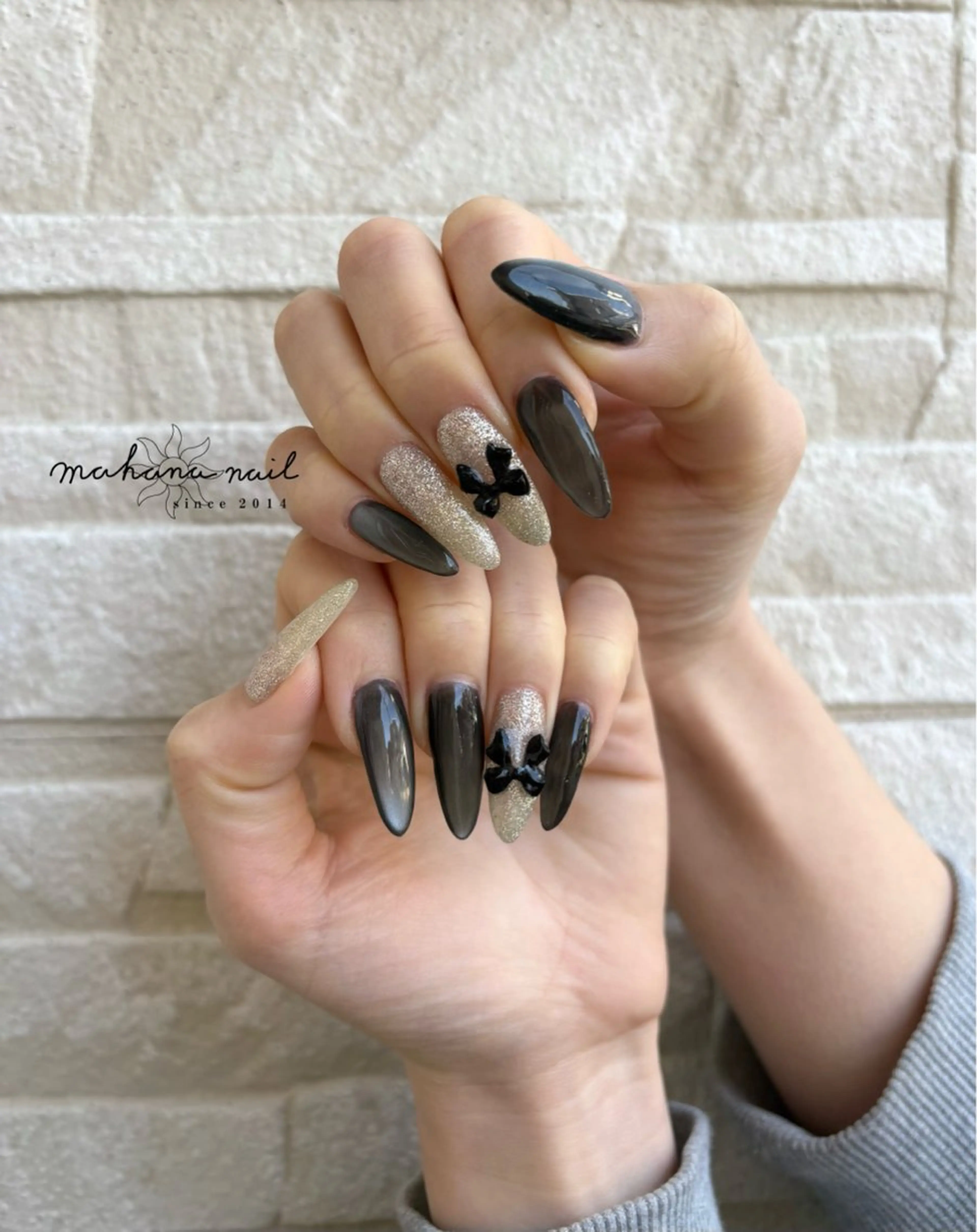 ネイル ロングネイル ハンドネイル mahana nailのネイルデザイン