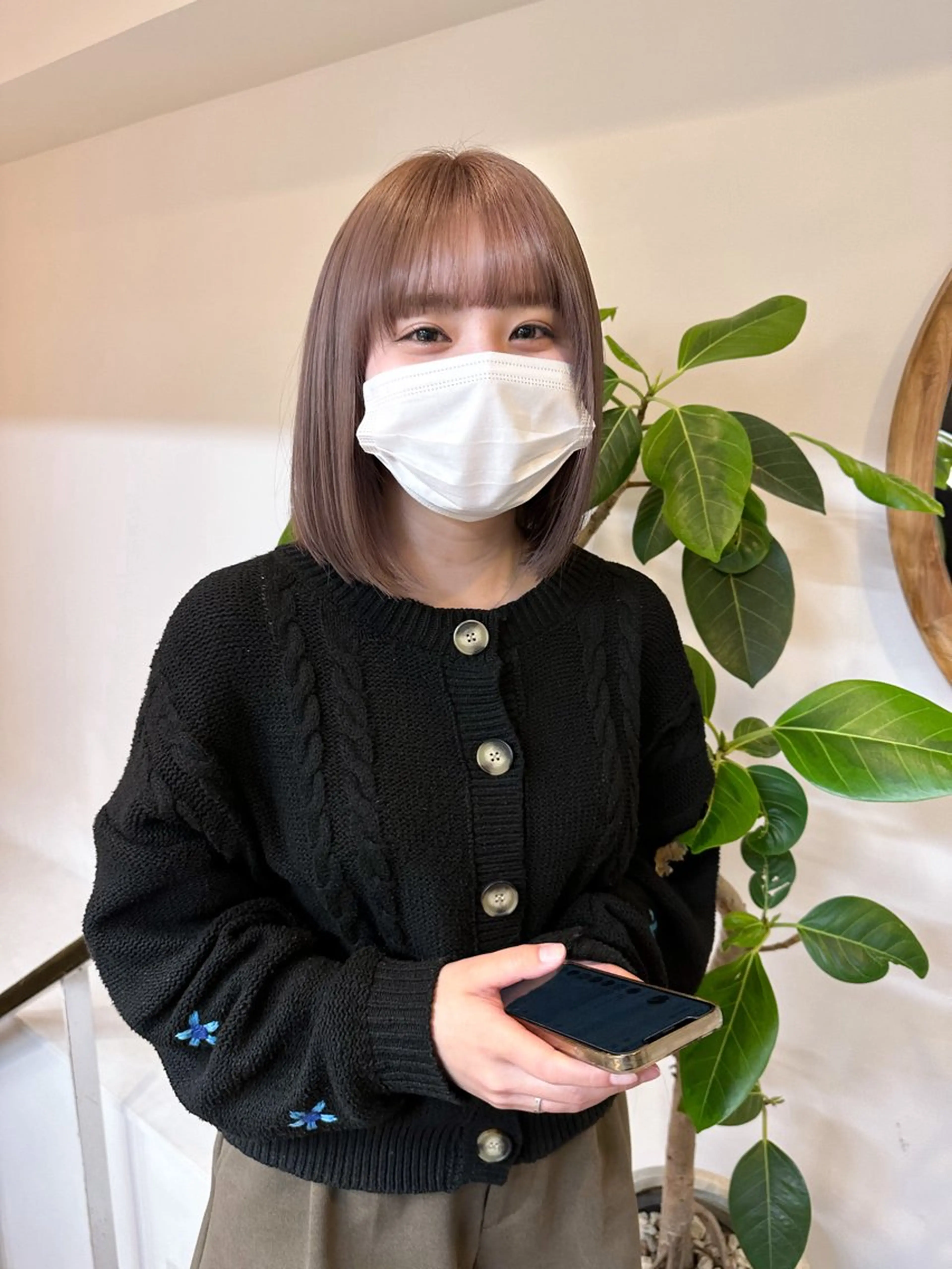 ショート カラー ベージュカラー ブリーチ ダブルカラー ミルクティーベージュ ハイライト🌟/ ボブ/豊田のヘアスタイル