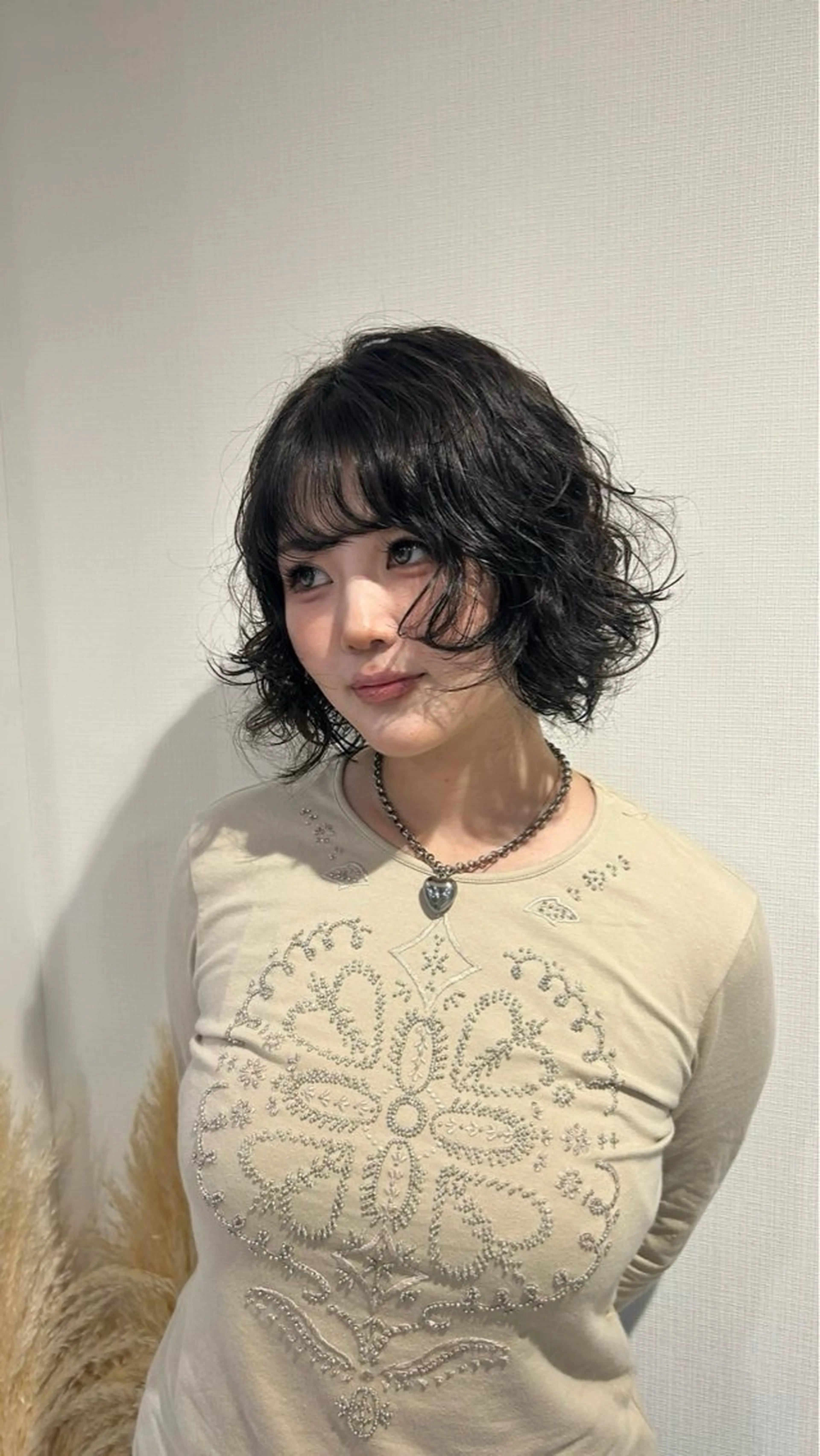 ショート カラー パーマ ヘアカラー amoretto miinaのヘアスタイル