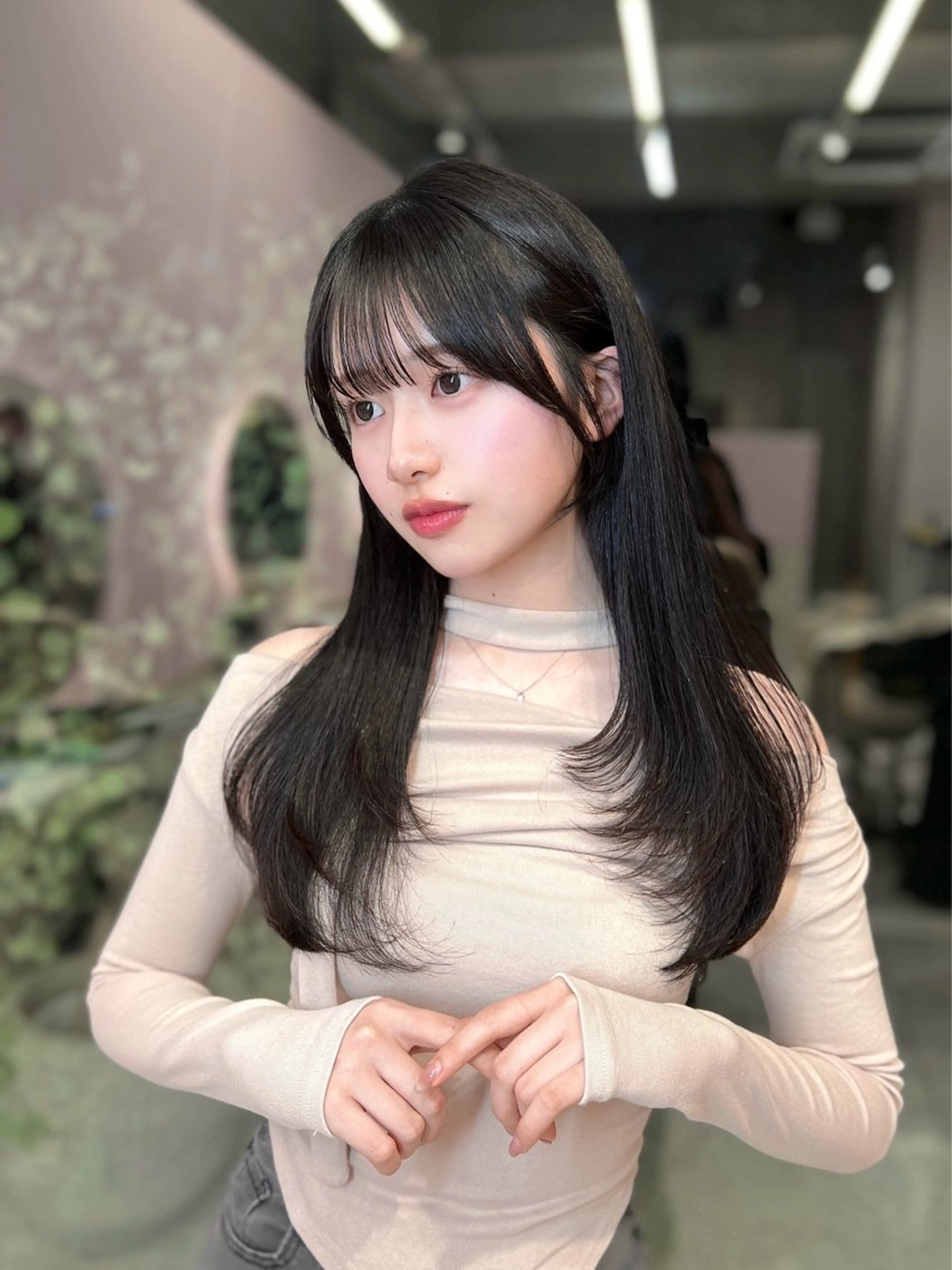 ロング カット ヘアカラー トリートメント 韓国/縮毛矯正/ カンタのヘアスタイル