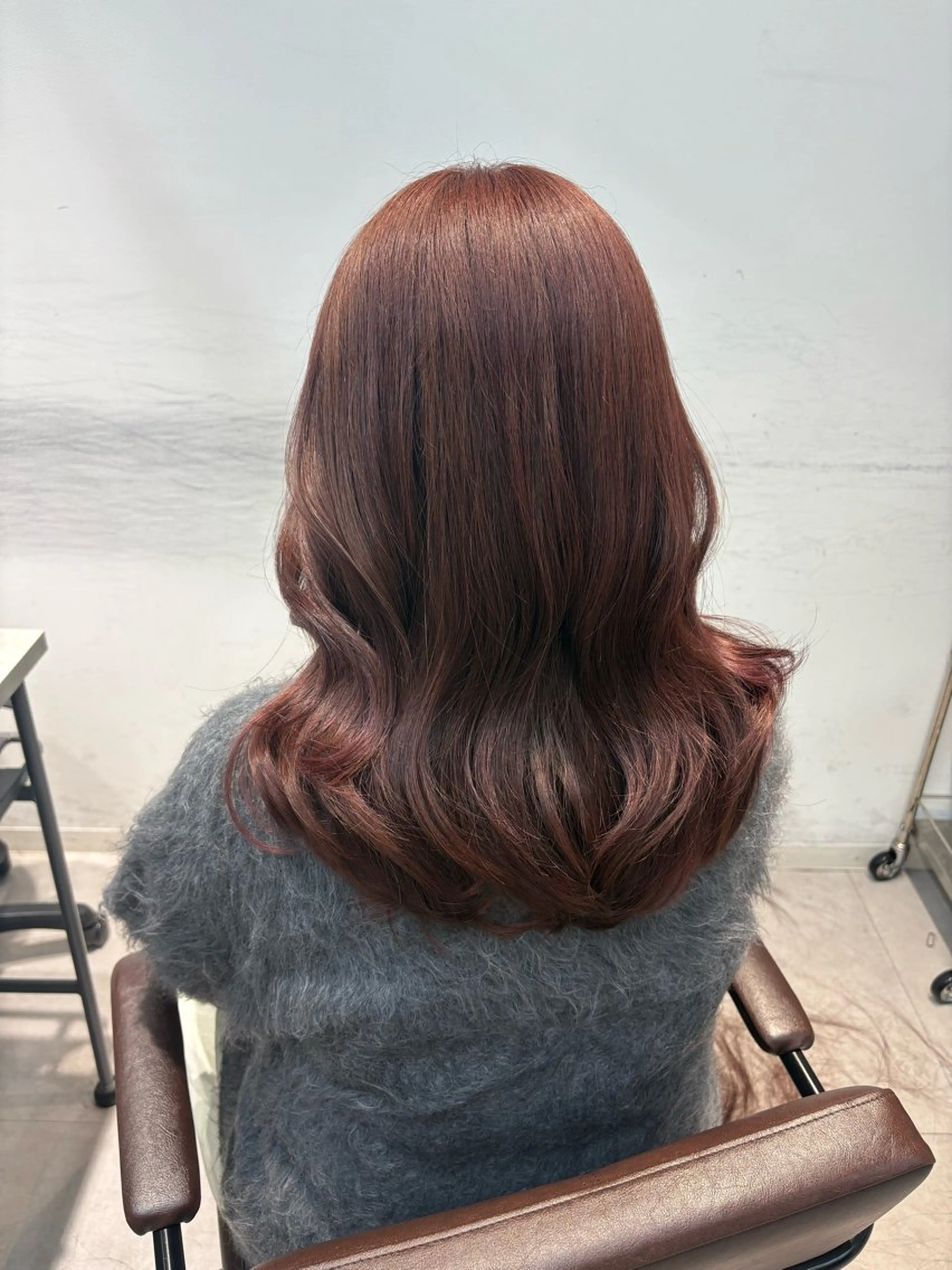 セミロング カラー カット ヘアカラー ninaアイドル前髪 ×透明感🎀のヘアスタイル