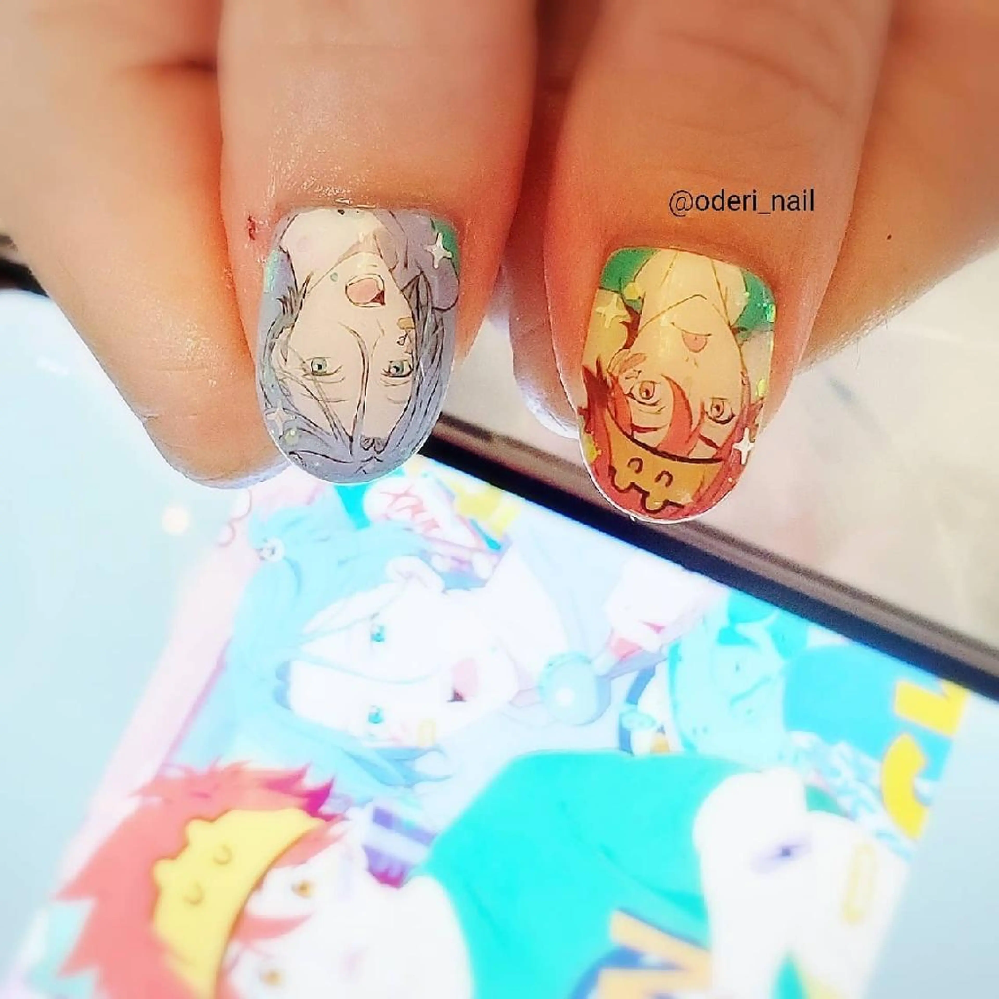ネイル アートネイル ジェルネイル おで@ oderi_nailのネイルデザイン