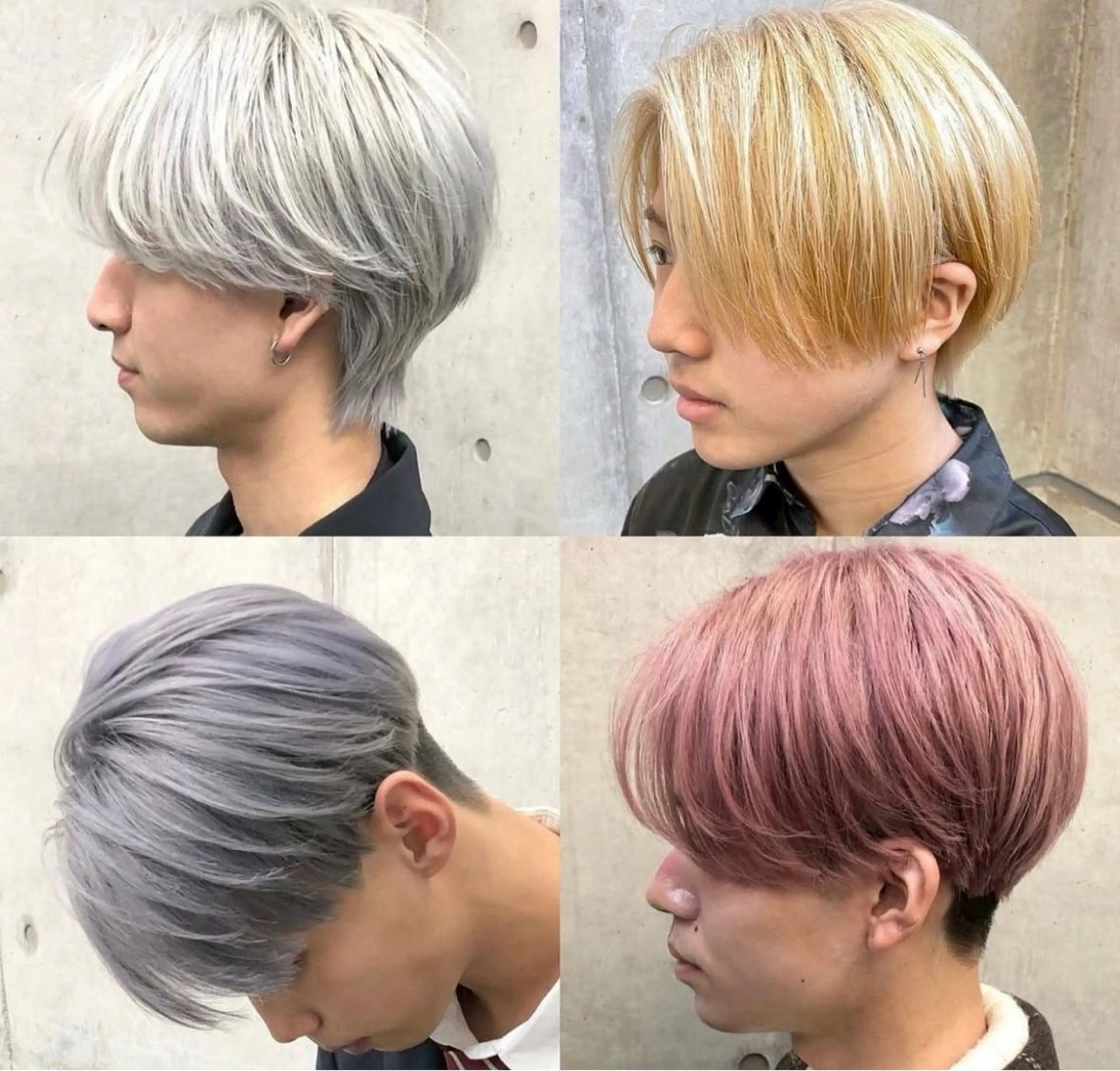 ショート カラー パーマ メンズ ヘアカラー ソフツイ/フェザー/ NEXT渋谷/颯のヘアスタイル