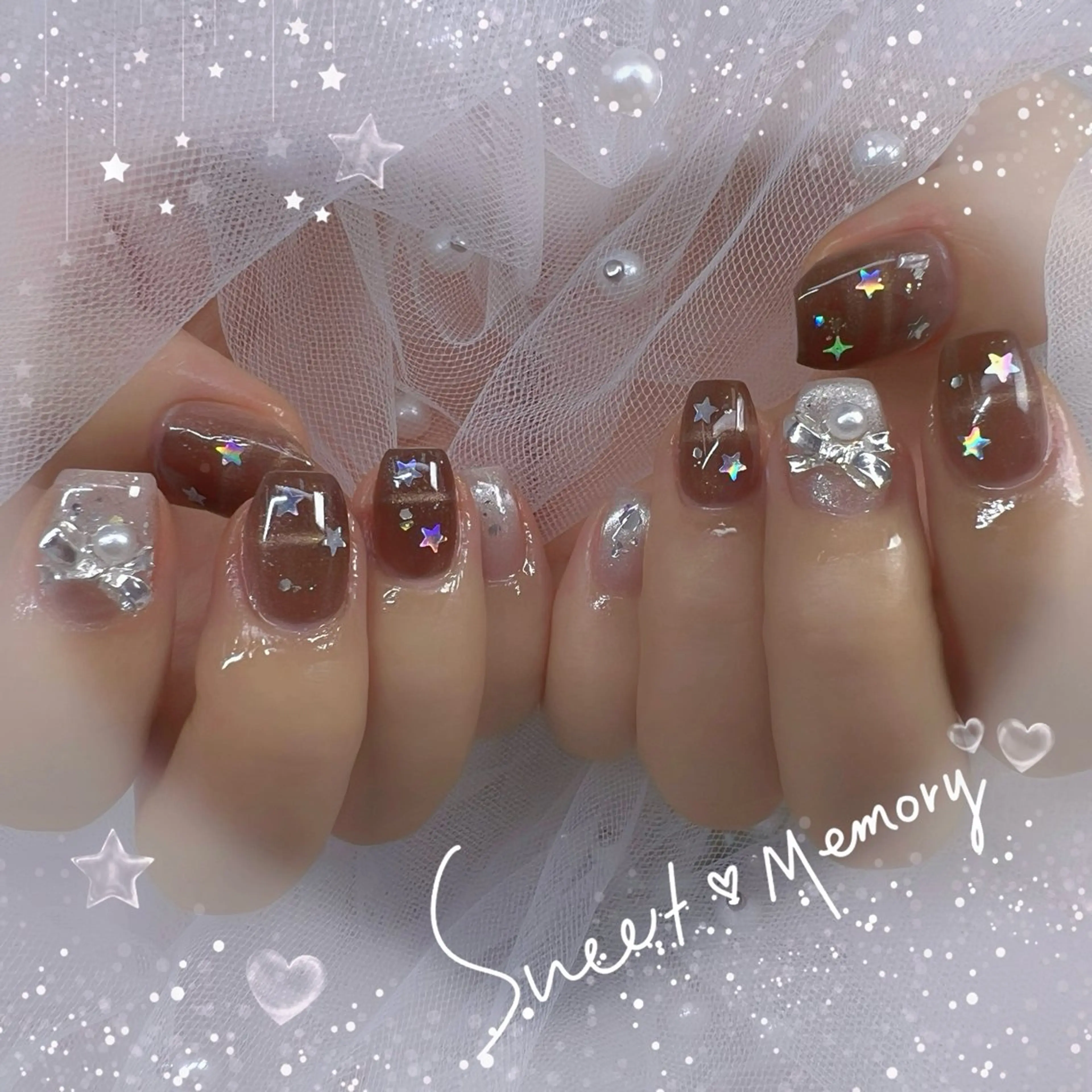 ネイル チークネイル フレンチネイル ガーリー ガラスフレンチ グラデーション ハンドネイル ハンドケア Chill Nailsalonのネイルデザイン