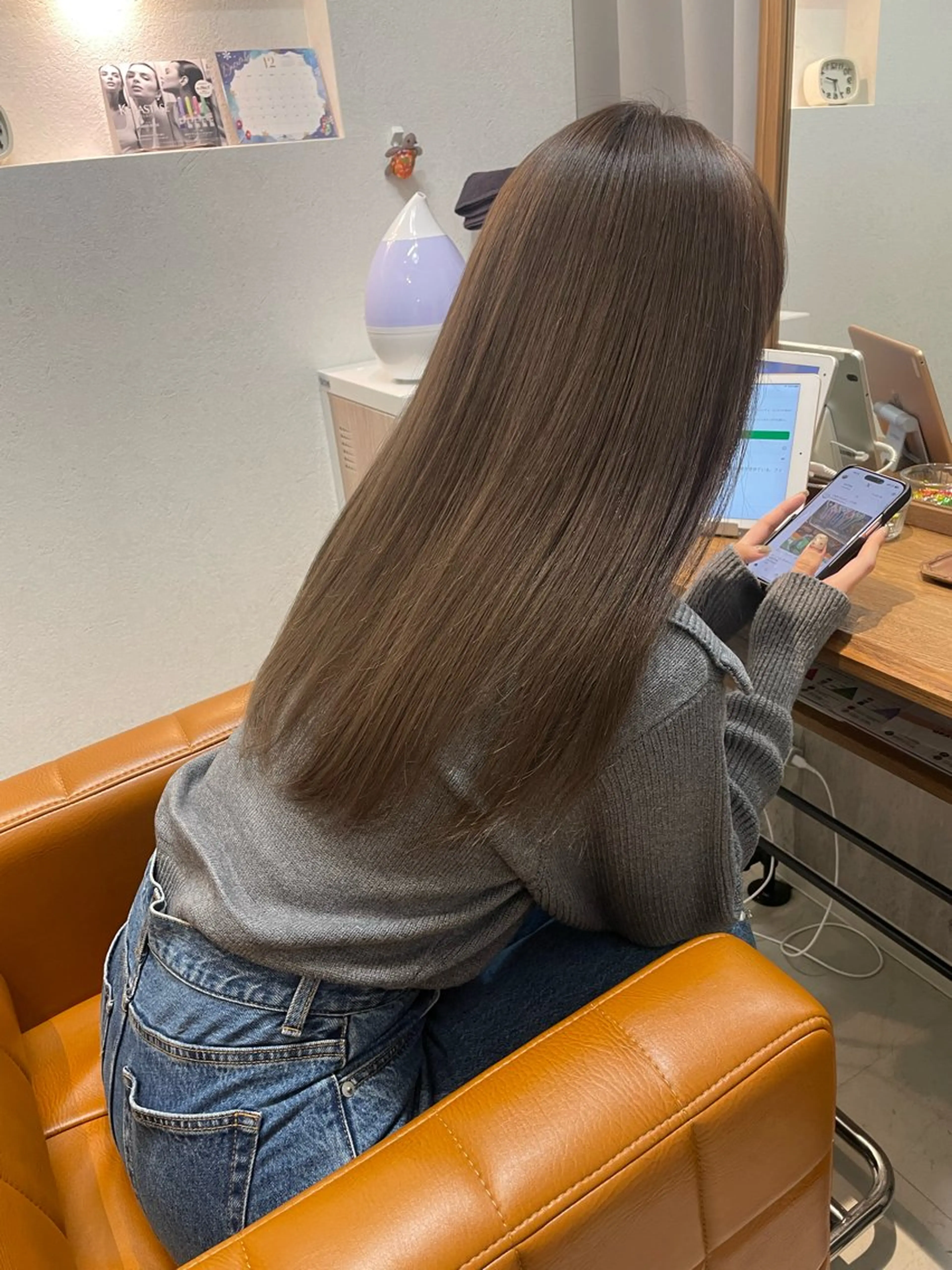 ロング カラー カット ヘアカラー トリートメント 【完全個室】髪質改善 暖色カラー/山崎唯奈のヘアスタイル