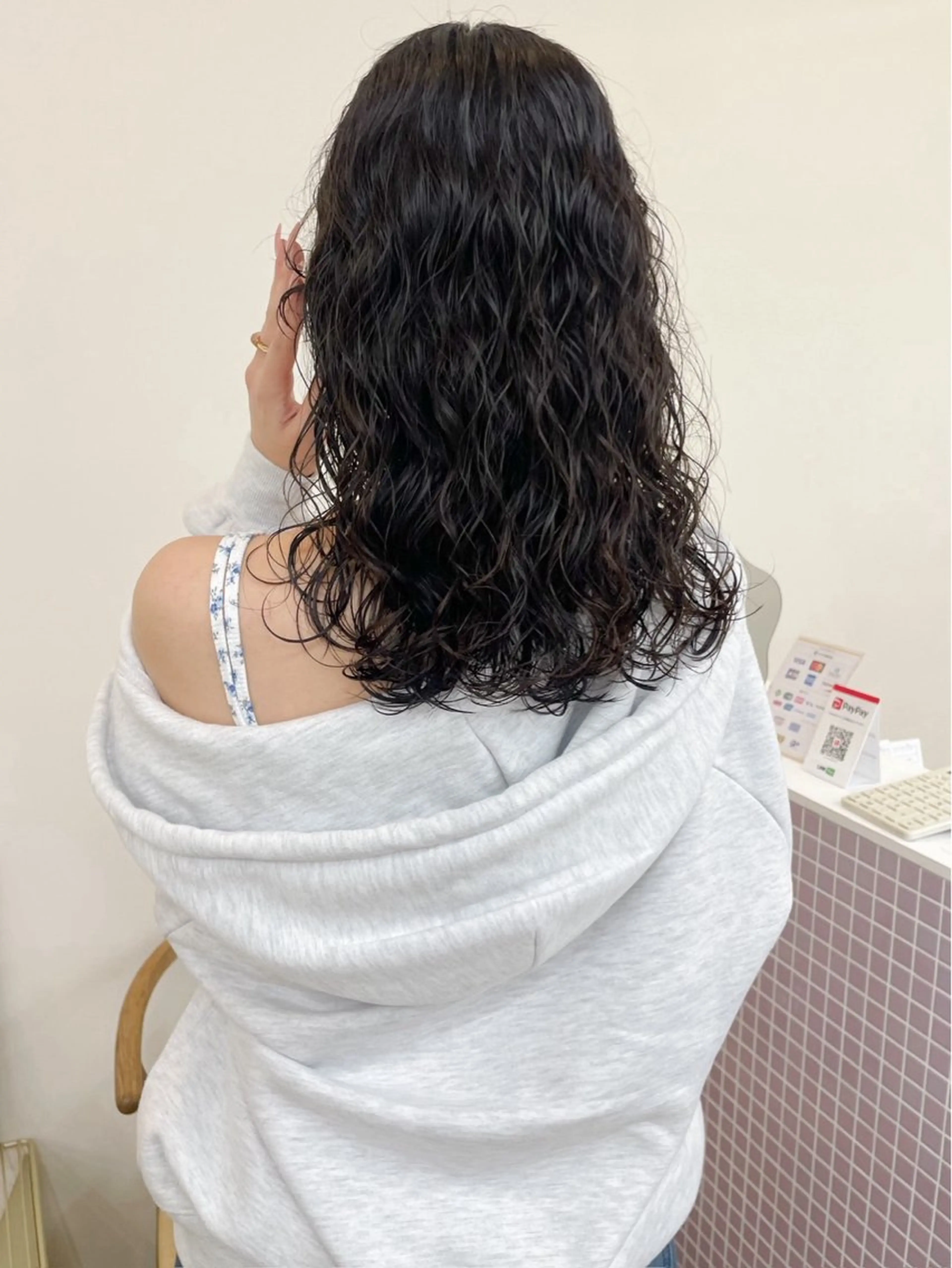 セミロング パーマ runa/栄/パーマ /ブリーチモデルのヘアスタイル