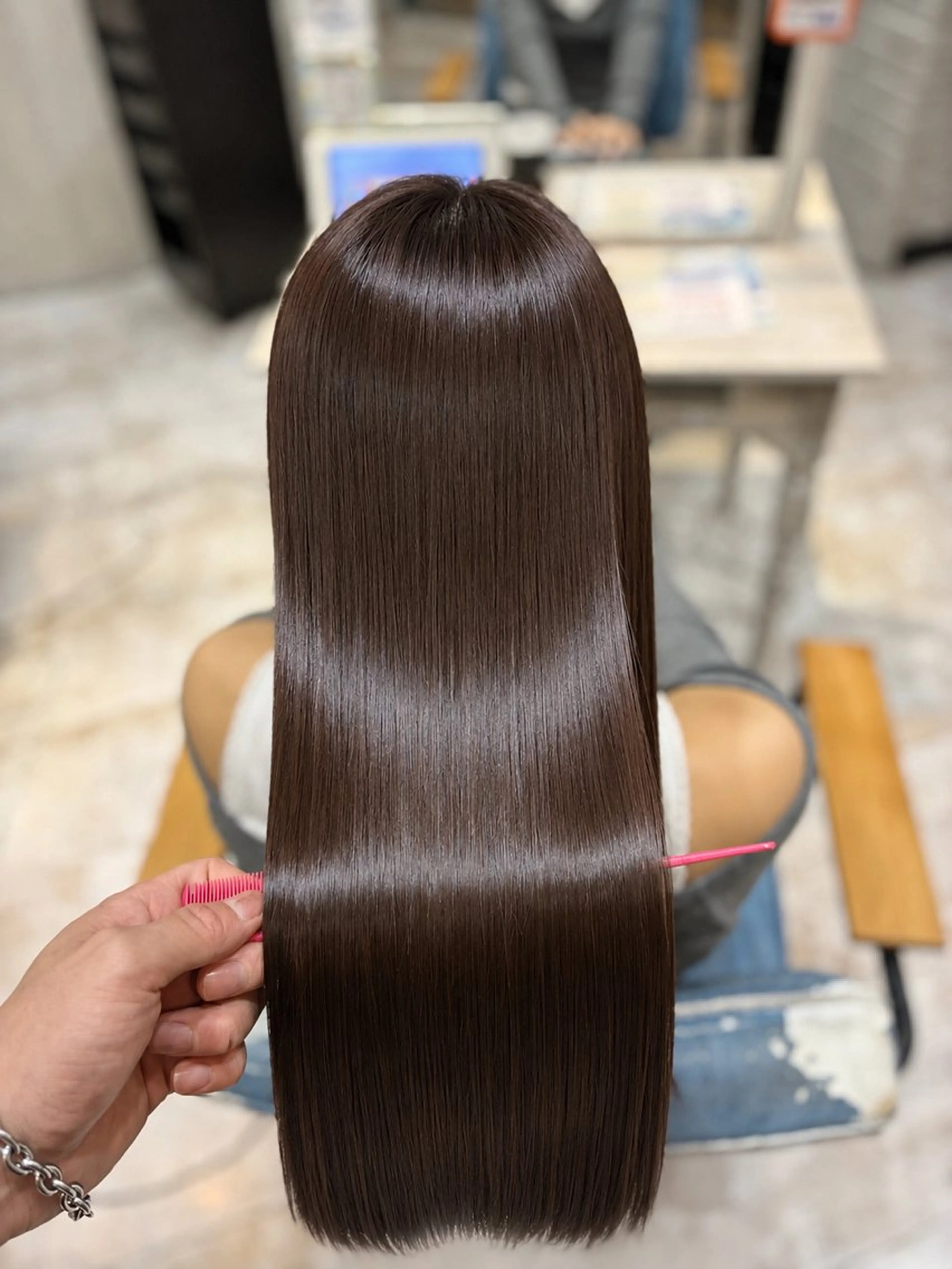 ロング カット ヘアカラー トリートメント 店長✨レイヤー✖️ 髪質改善✖️韓国ヘアのヘアスタイル