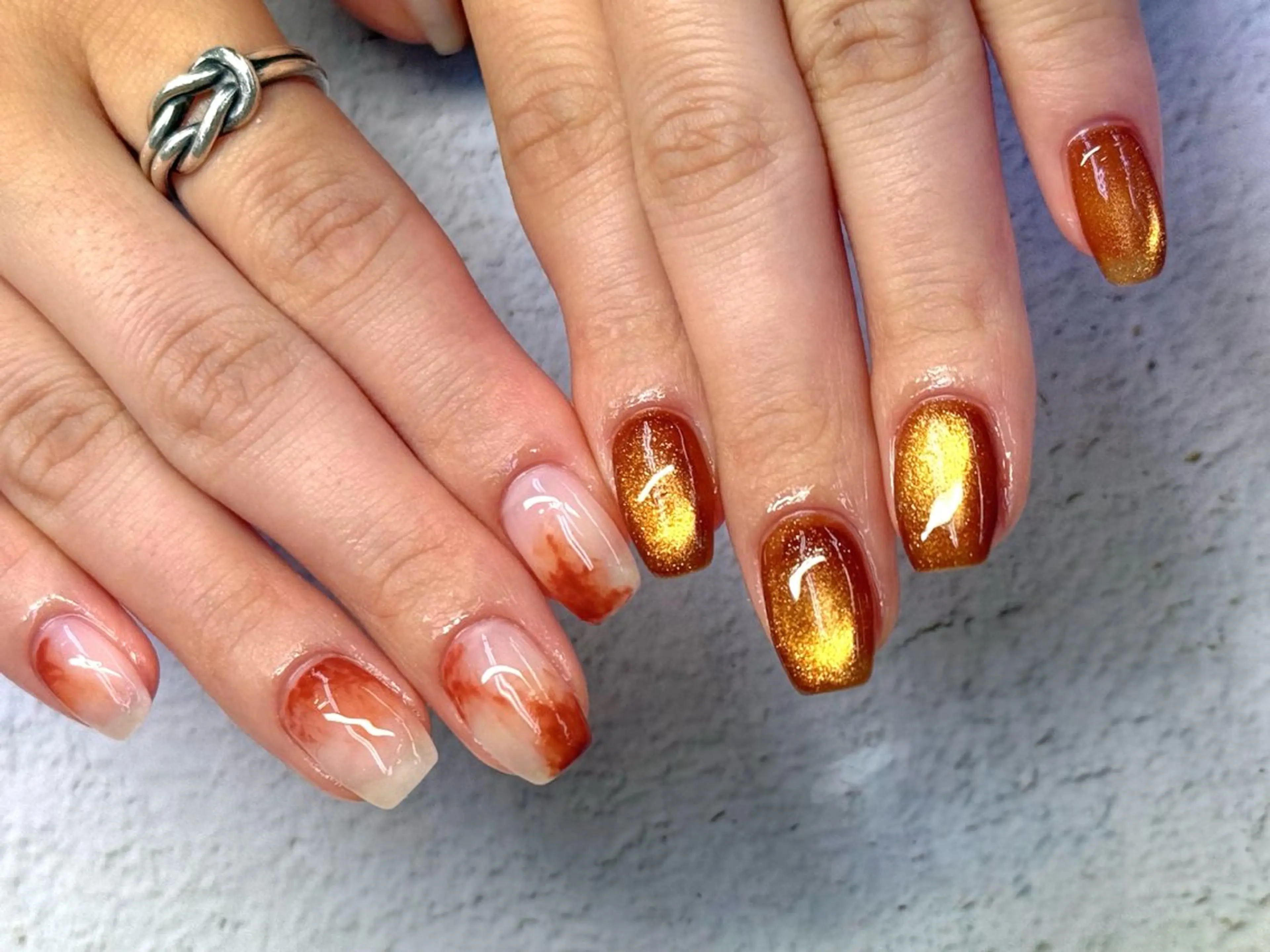 ネイル マグネットネイル ニュアンスネイル ハンドネイル Alaia あまねのネイルデザイン