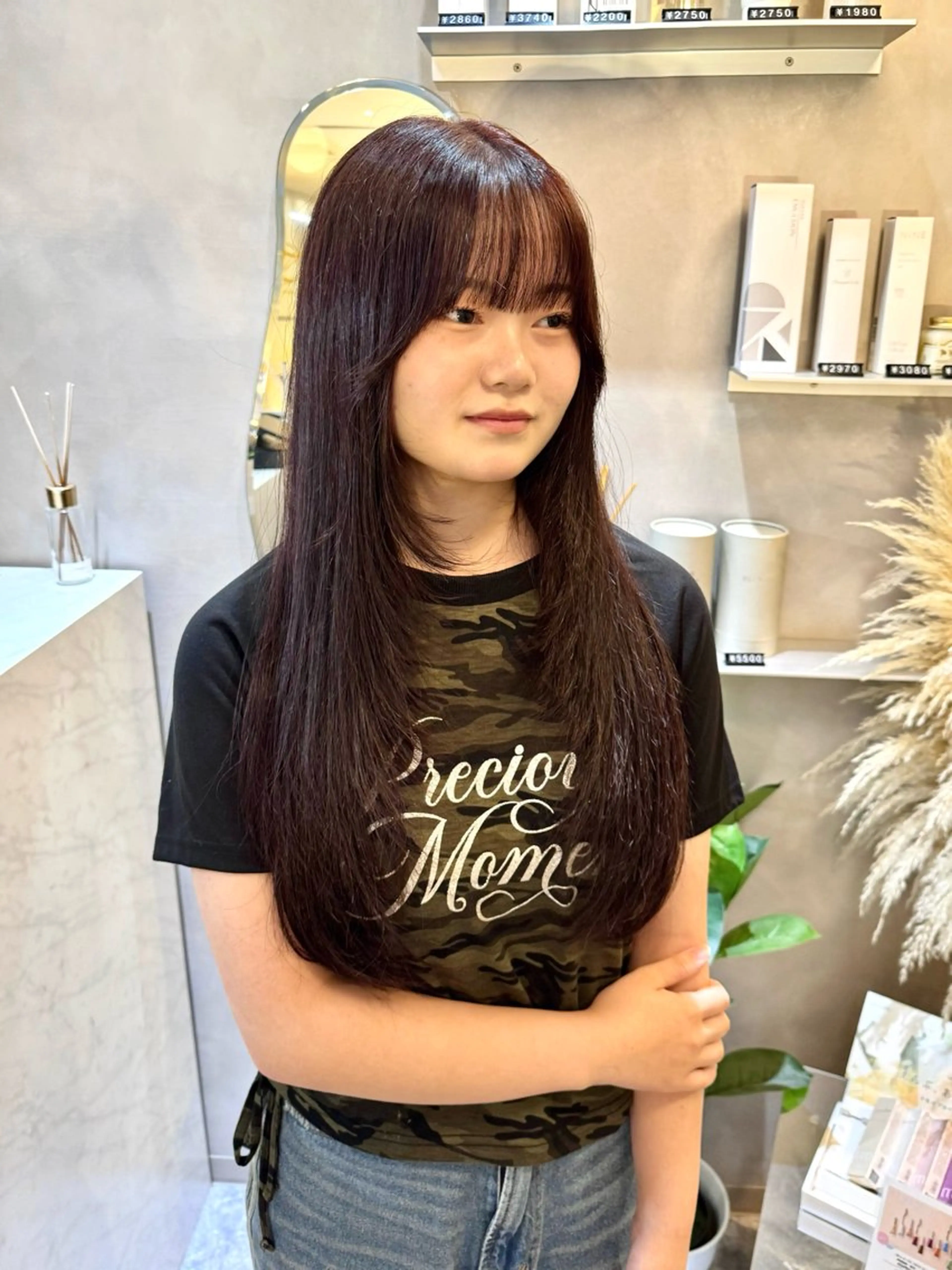 ロング カラー カット ヘアカラー トリートメント 韓国ヘア🇰🇷/ 顔周り/松田光里のヘアスタイル