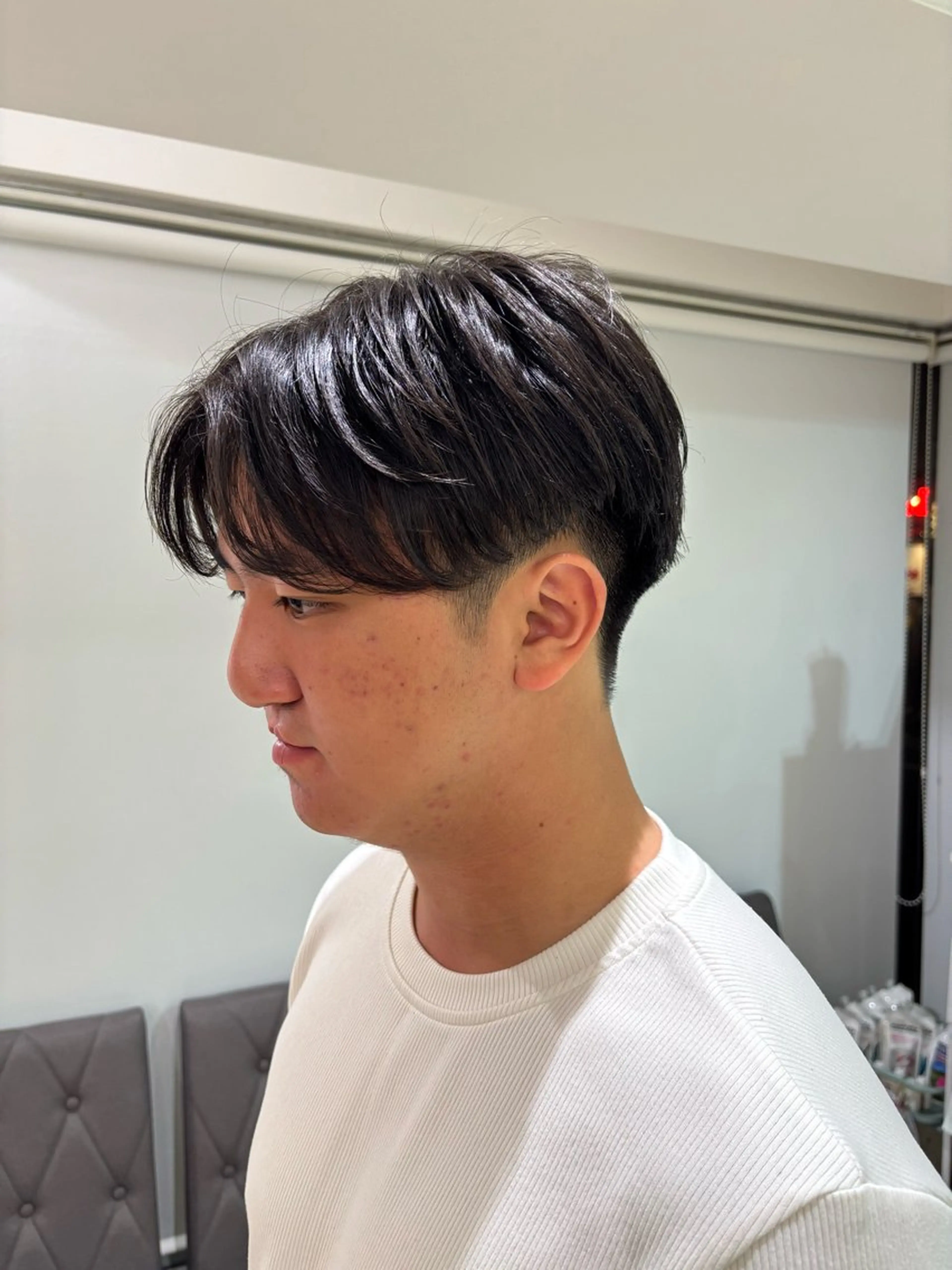 メンズ センターパート カット ハードパーマ Rico💜のヘアスタイル