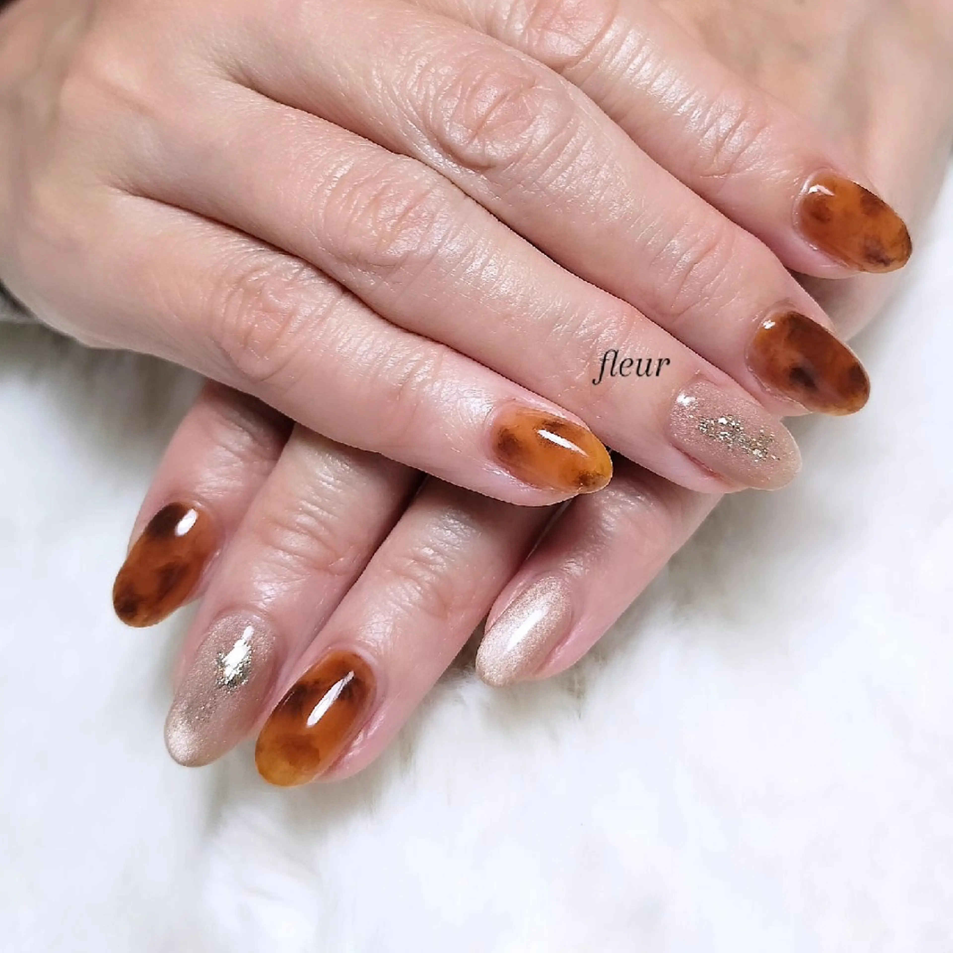 ネイル べっ甲ネイル マグネットネイル megumi. sのネイルデザイン