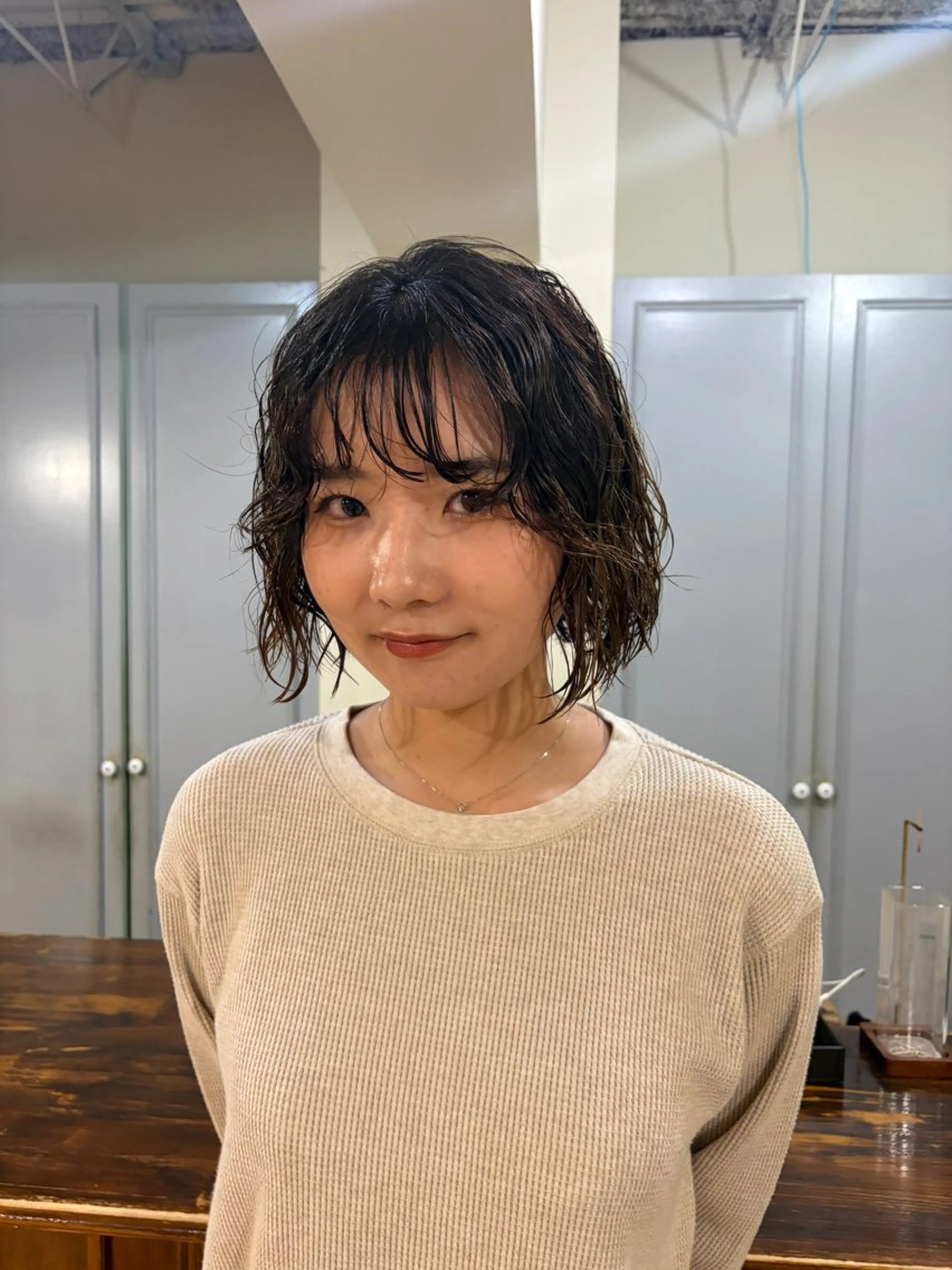 ミディアム パーマ カット パーマ 🤩噂のMr.髪ポジ ティブ®️yu🤩のヘアスタイル