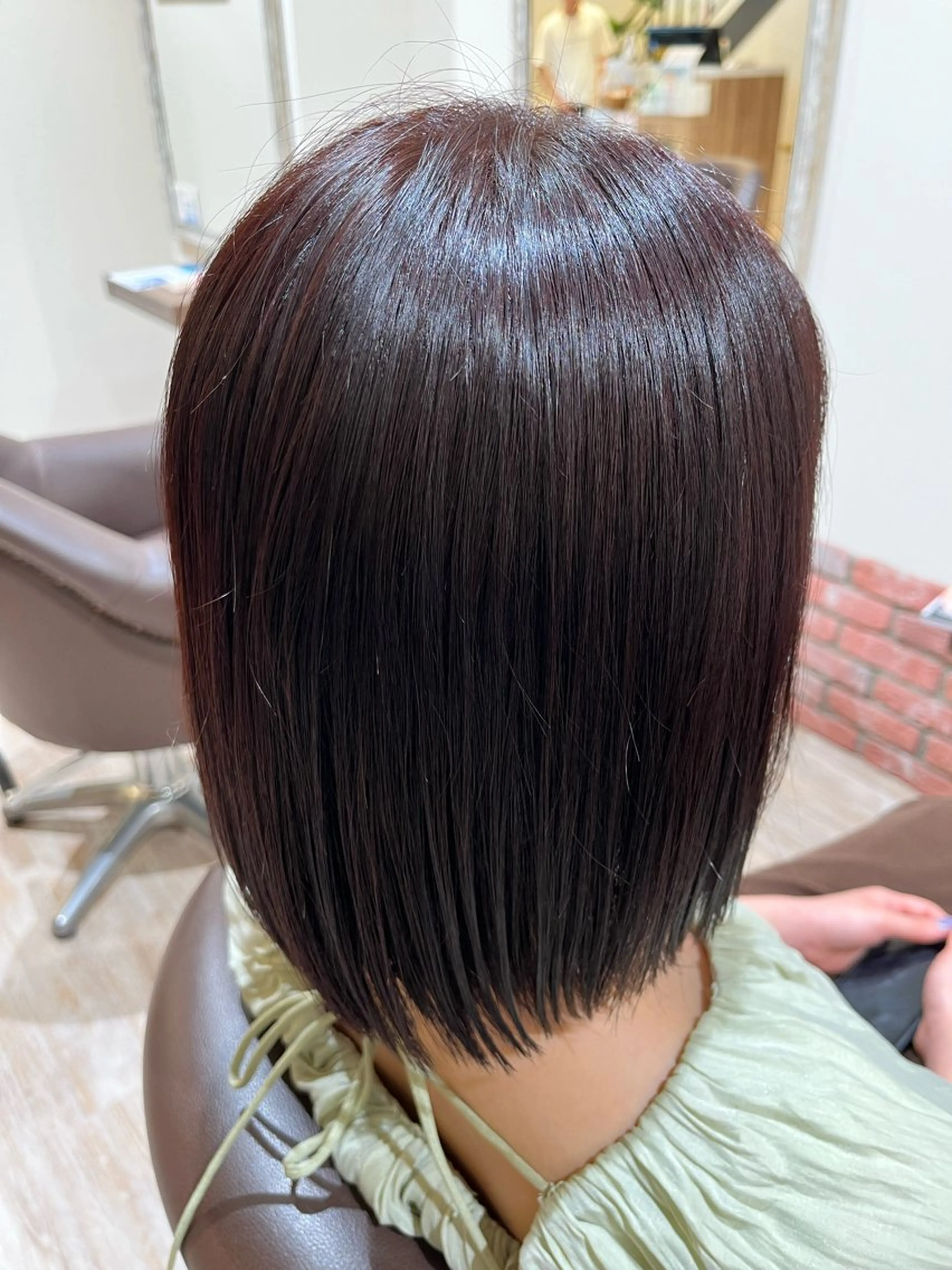ミディアム カラー 似合わせカットパーマ 長峯丈士のヘアスタイル
