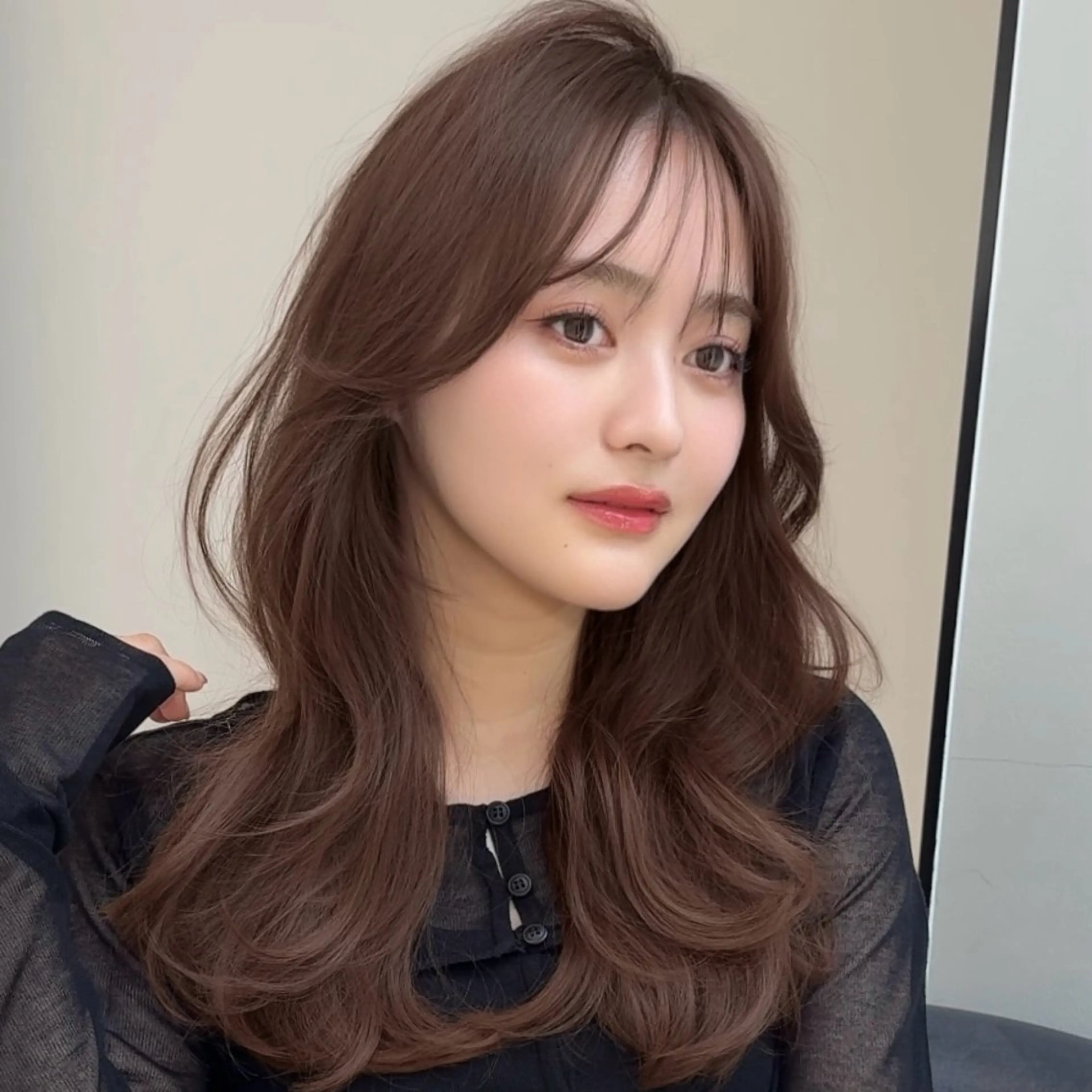 ロング カット ヘアカラー トリートメント 韓国ヘア🤍🇰🇷 ‪🫶🏻吉満のヘアスタイル