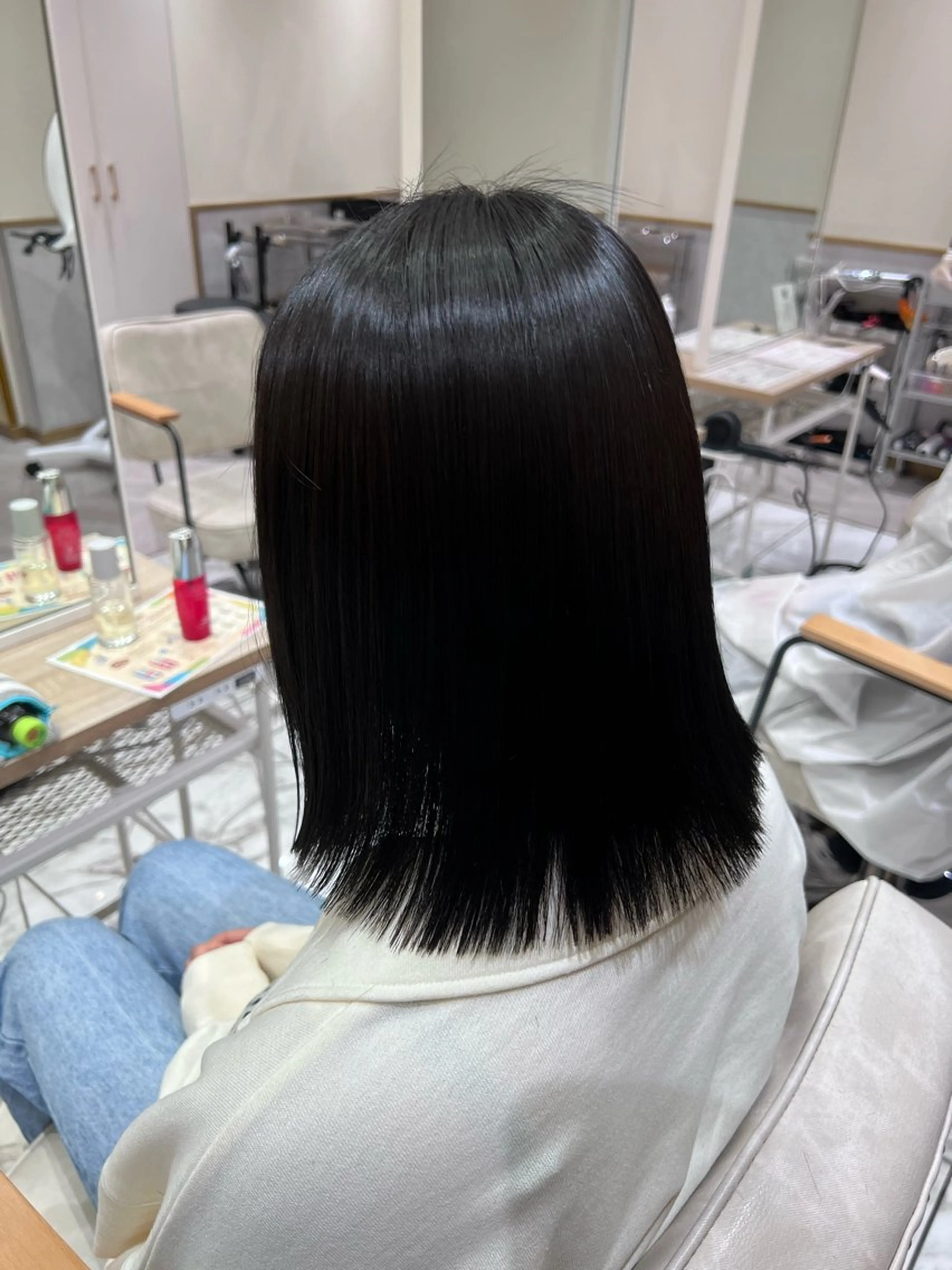 ミディアム 縮毛矯正 酸性ストレート人気 No,1/カスミ🩰のヘアスタイル