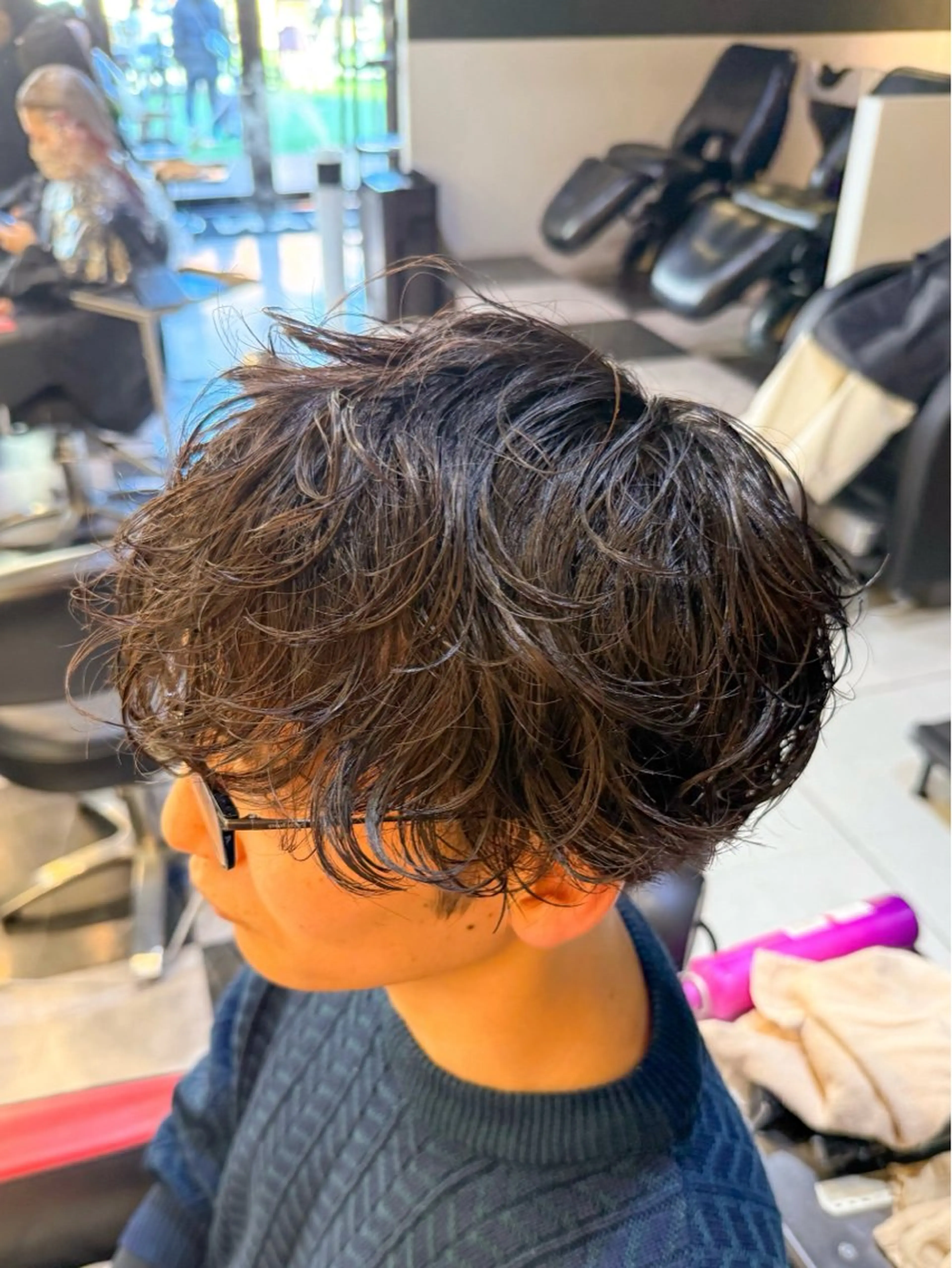 パーマ メンズ ビジネス メンズパーマ カット ヘアカラー パーマ レディースモデル募集 無料/田中海斗のヘアスタイル